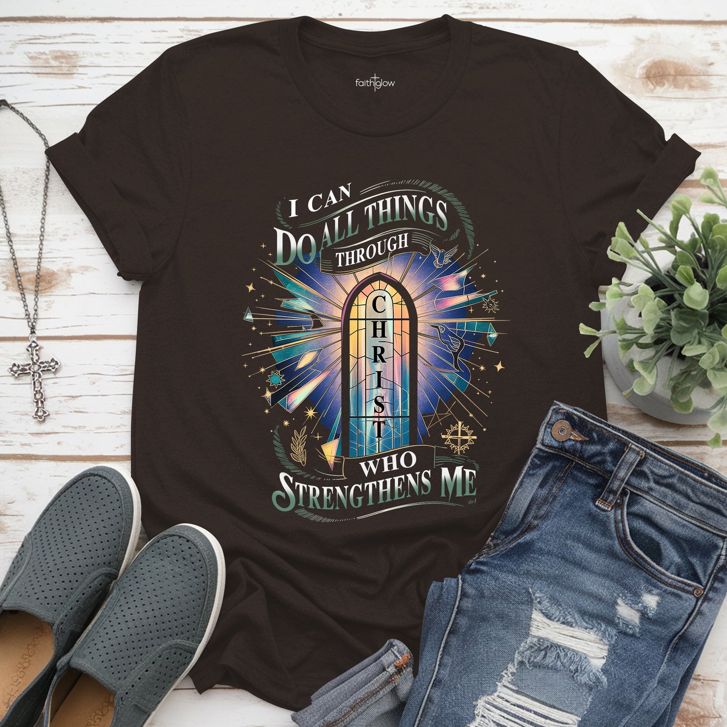 I Can Do All Things Through Christ Who Strengthens Me Christian T Shirt