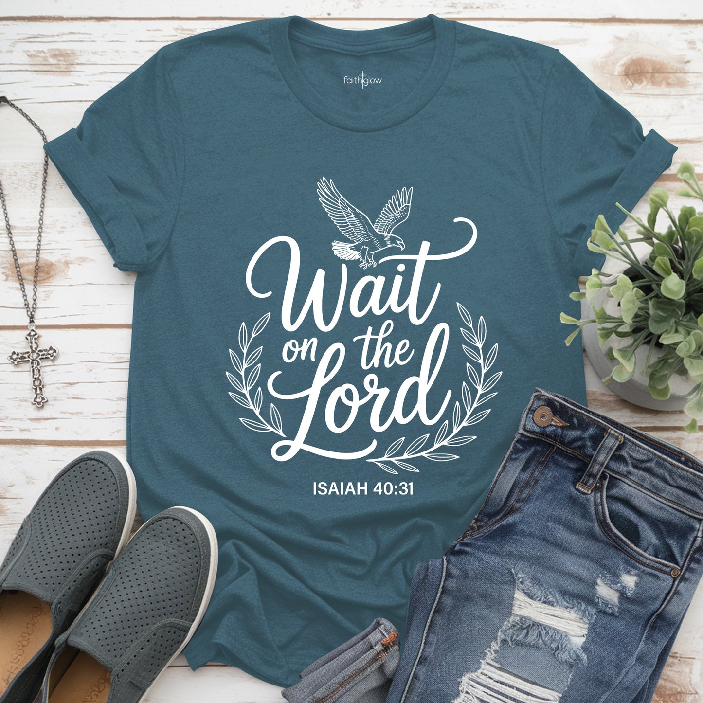 Wait On The Lord Christian T Shirt