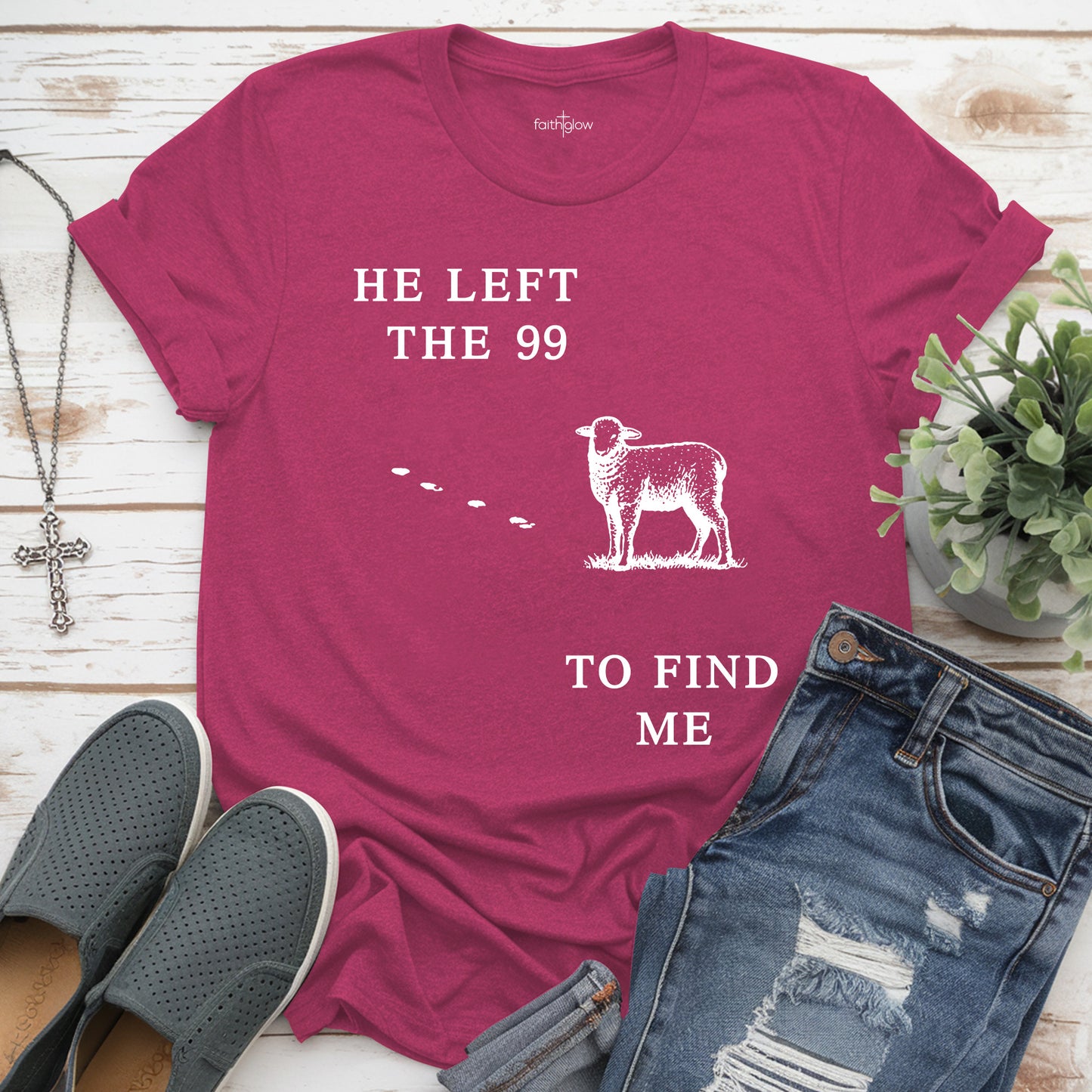 He Left The 99 To Find Me Christian T Shirt