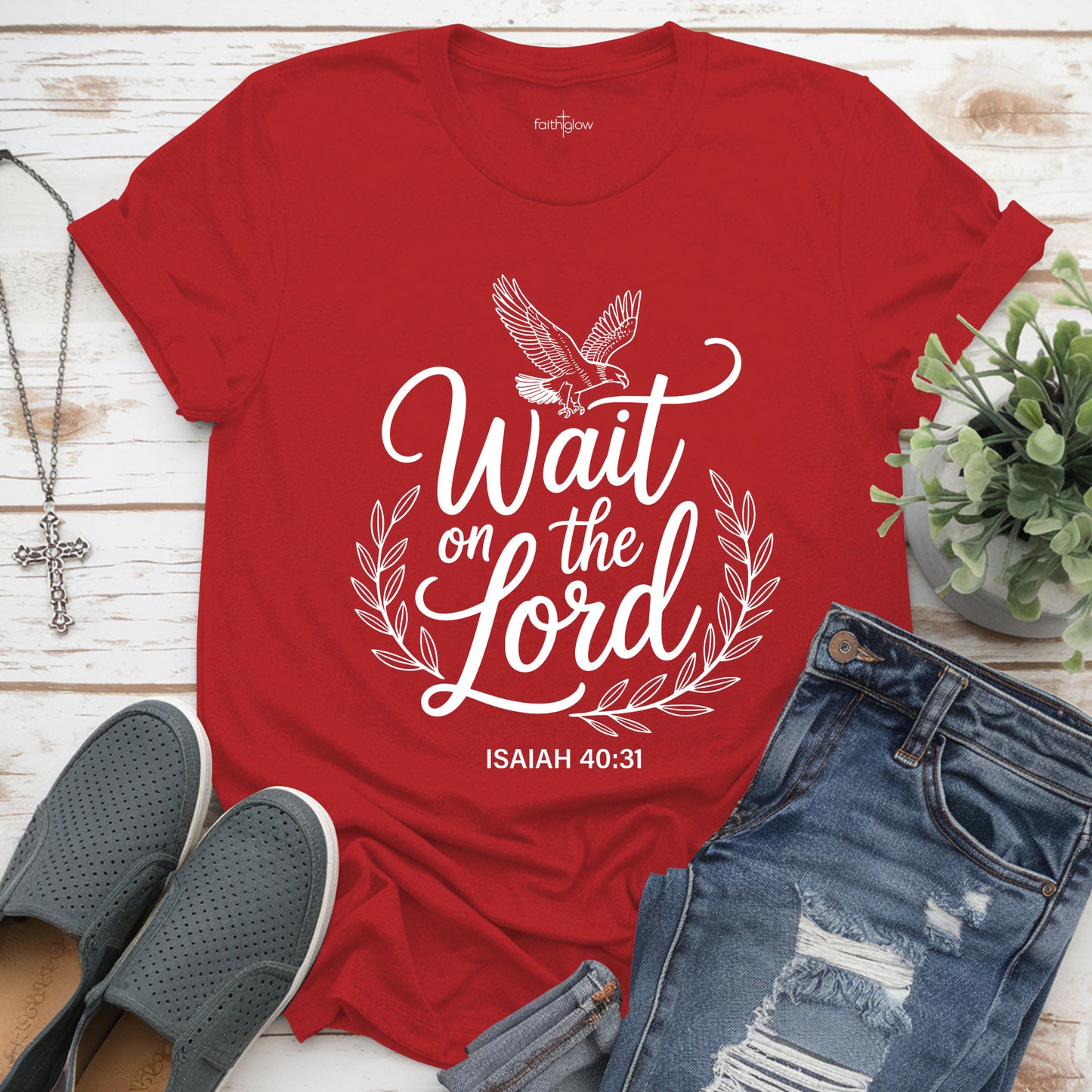 Wait On The Lord Christian T Shirt