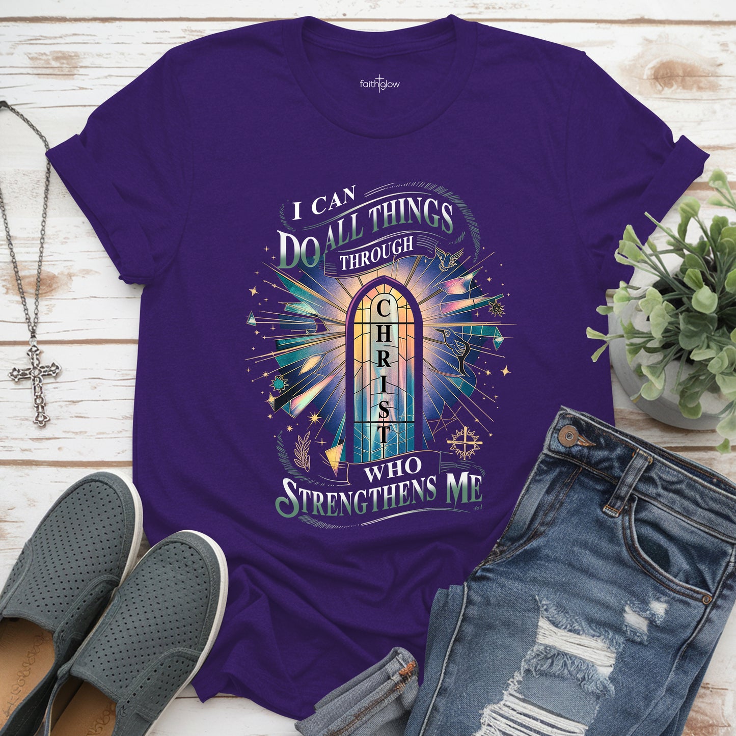 I Can Do All Things Through Christ Who Strengthens Me Christian T Shirt