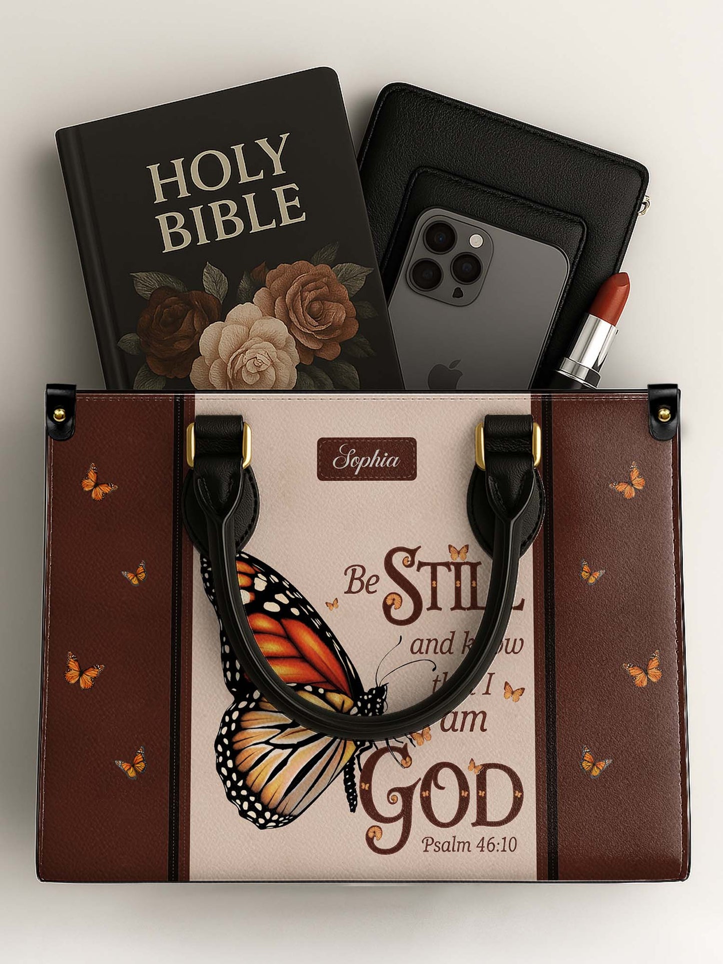 Be Still And Know That I Am God Christian Leather Church Bag