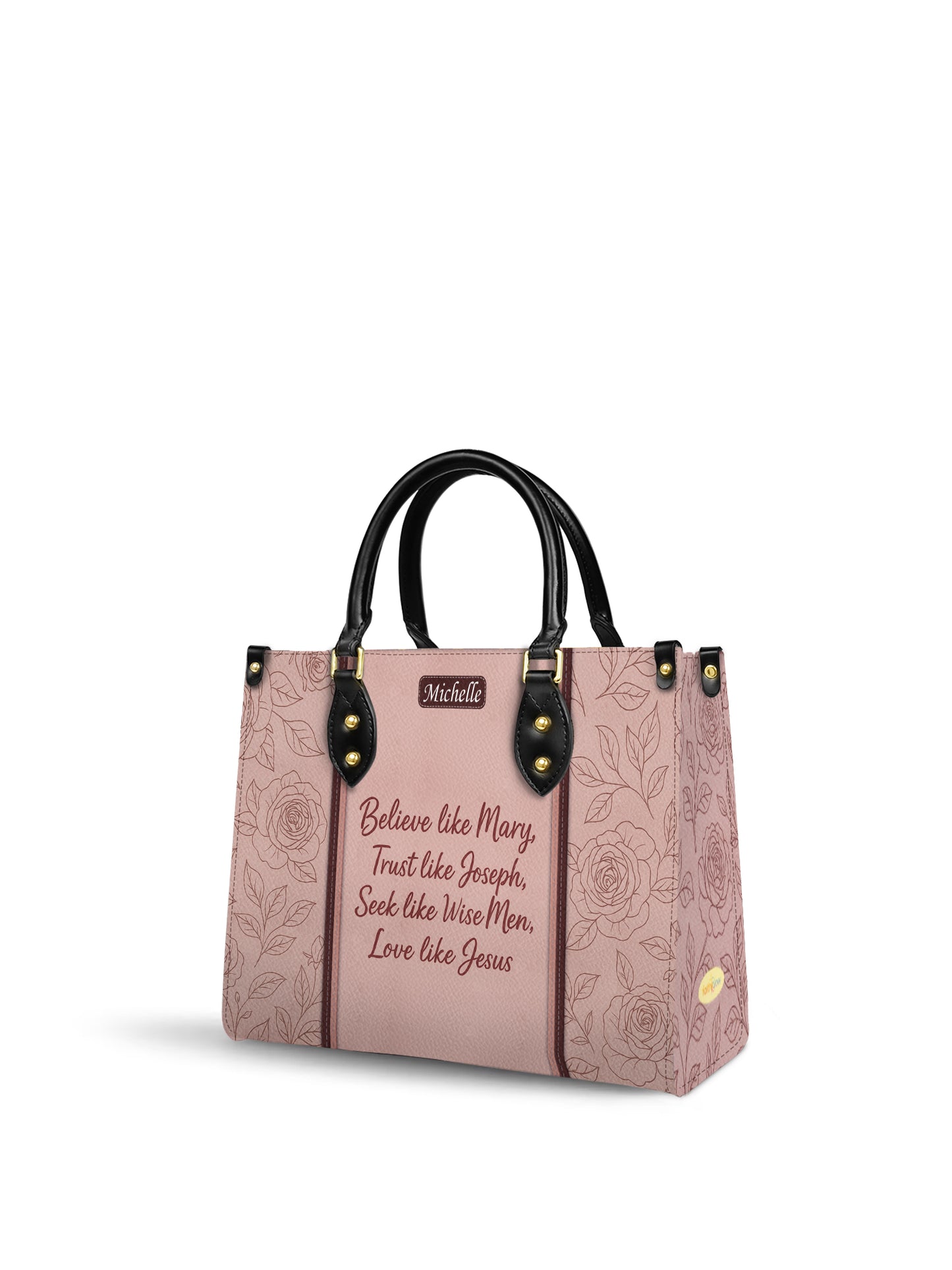 Believe Like Mary Trust Like Joseph Seek like Wise Men Love like Jesus Leather Church Bag
