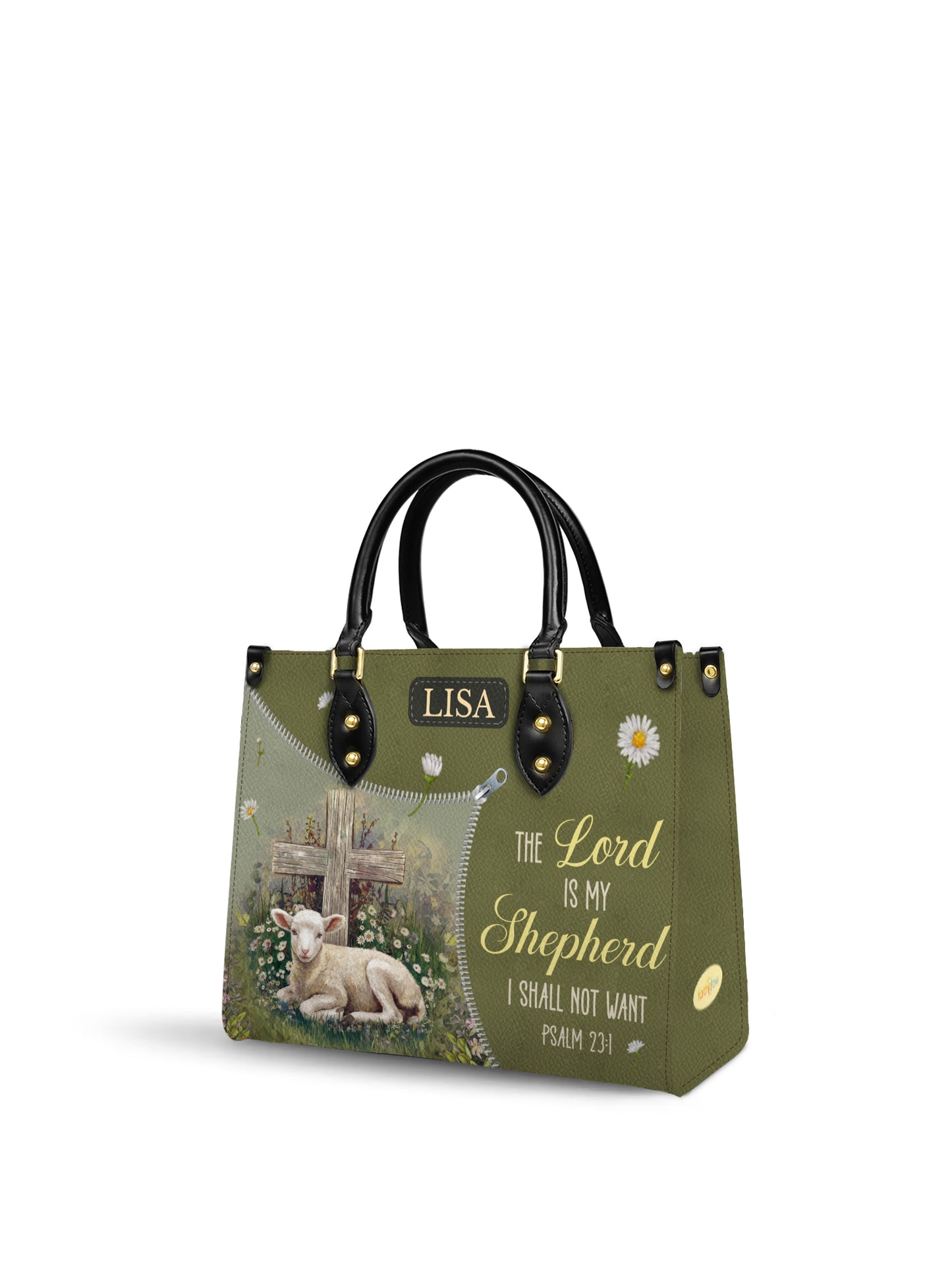 The Lord Is My Shepherd I Shall Not Want Christian Leather Church Bag