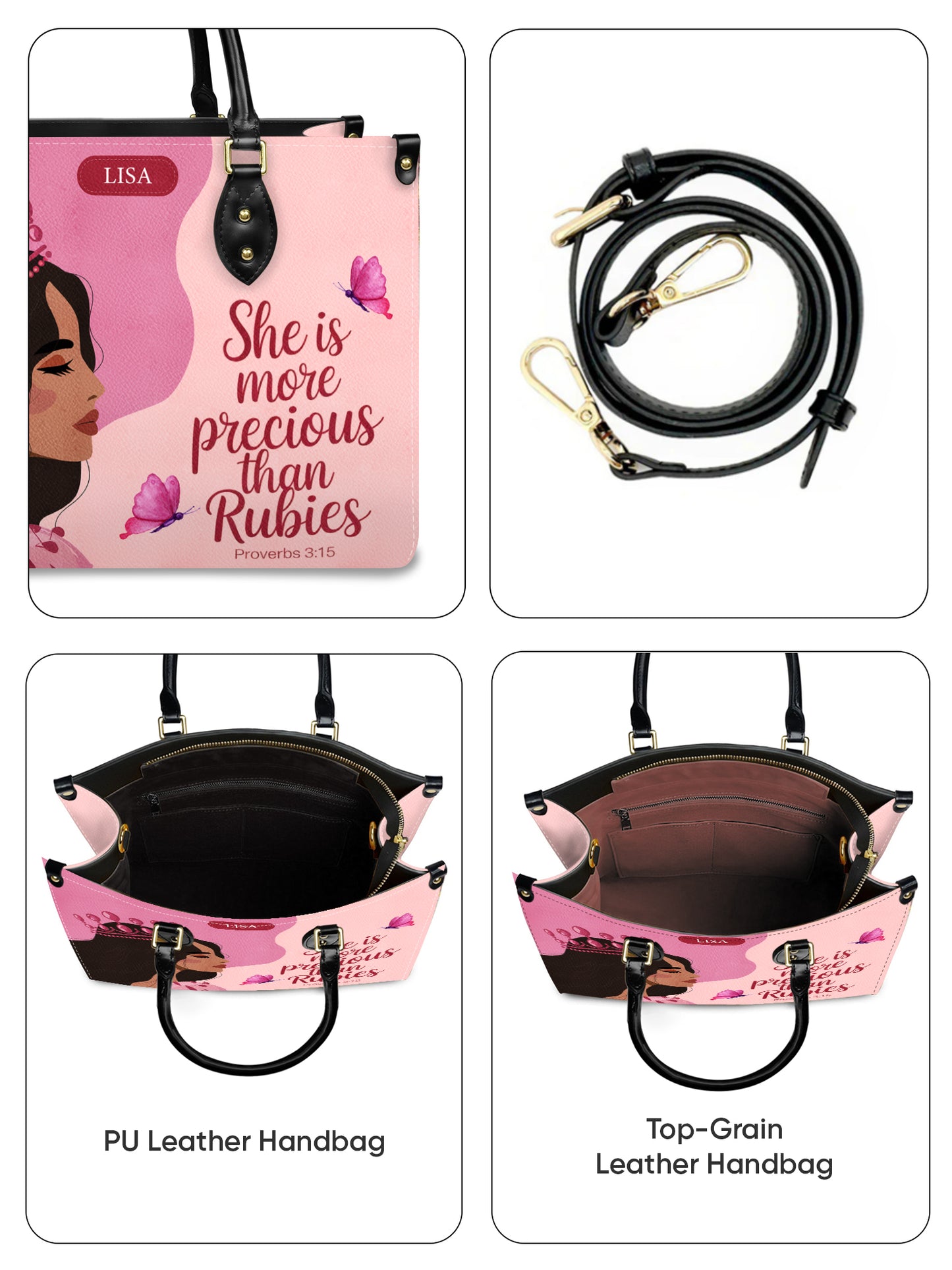 She Is More Precious Than Rubies Christian Leather Church Bag