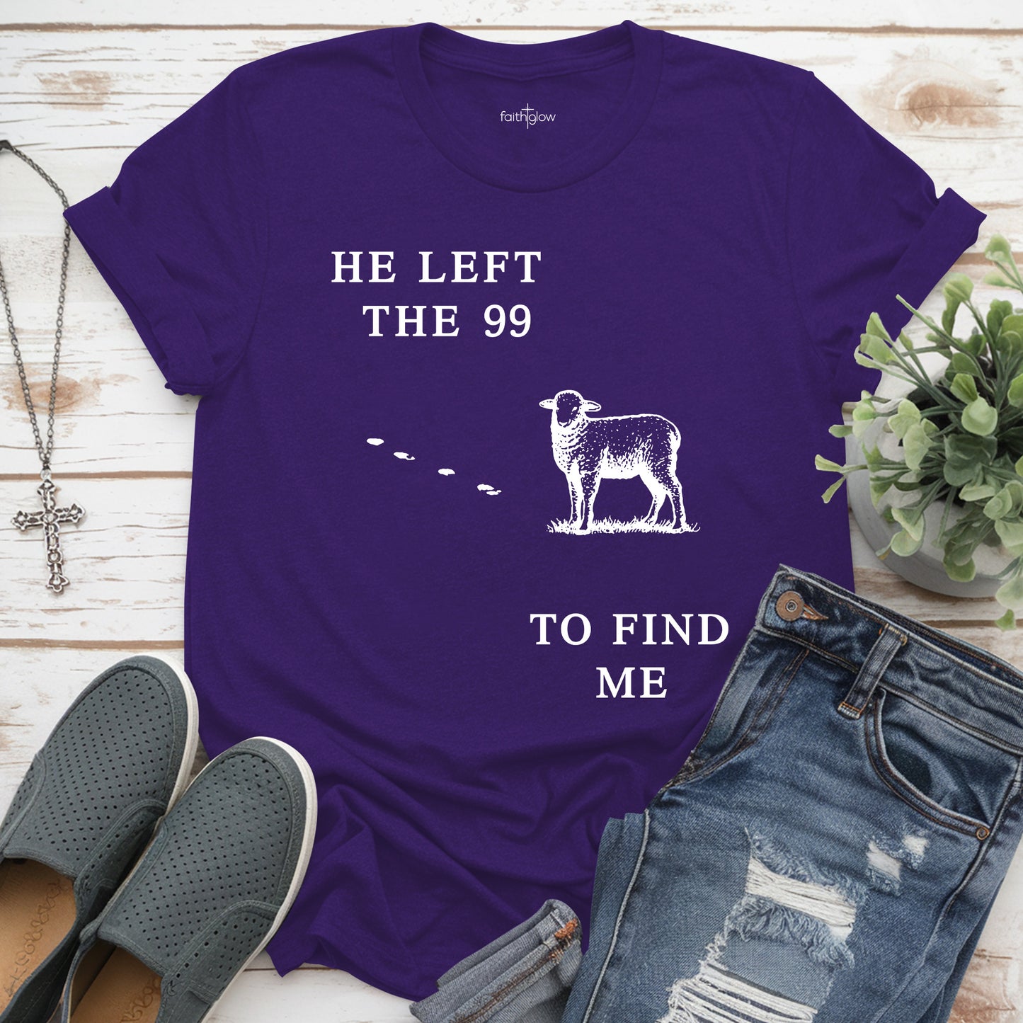He Left The 99 To Find Me Christian T Shirt