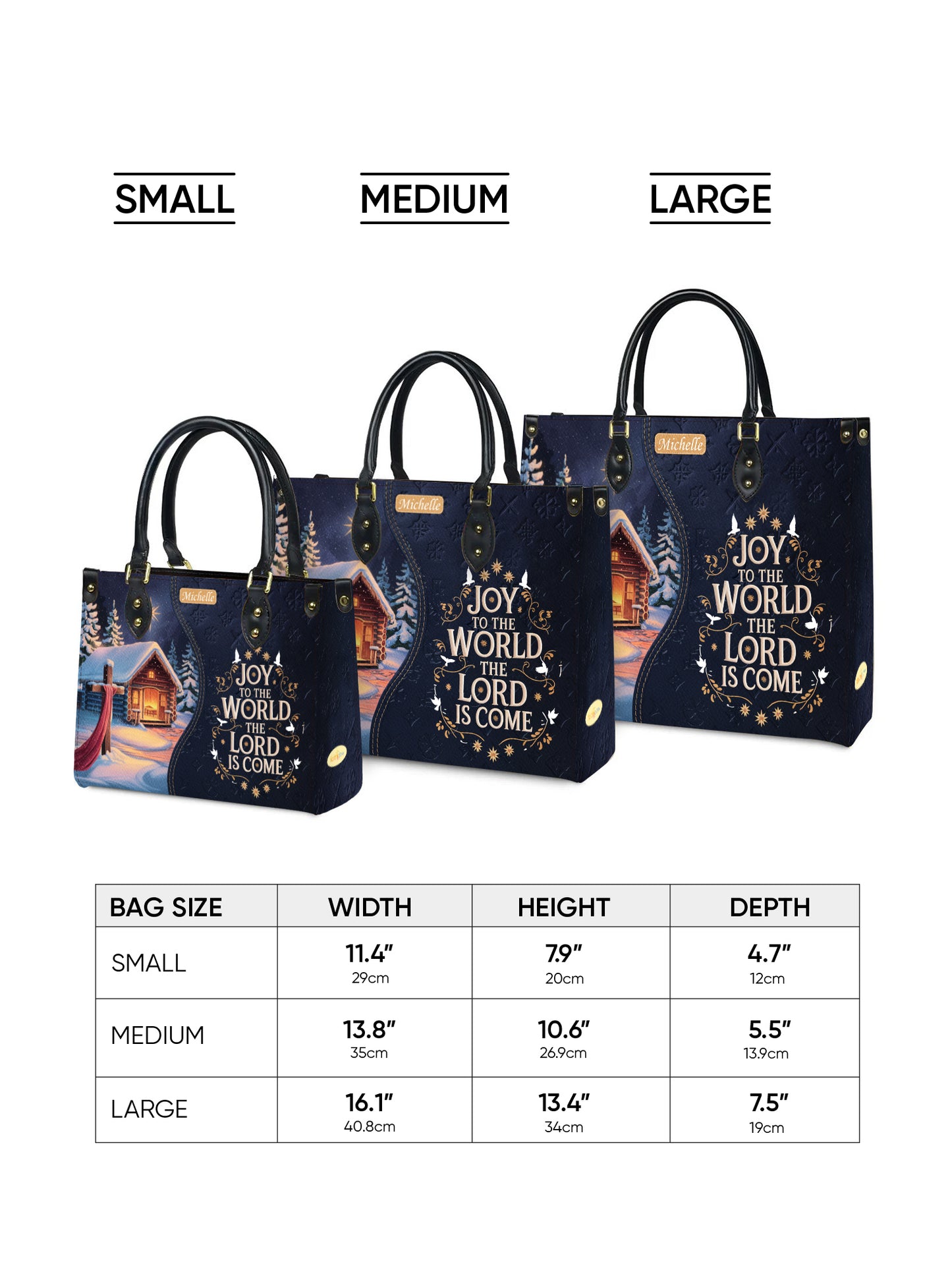 Joy To The World The Lord Is Come Christian Leather Church Bag