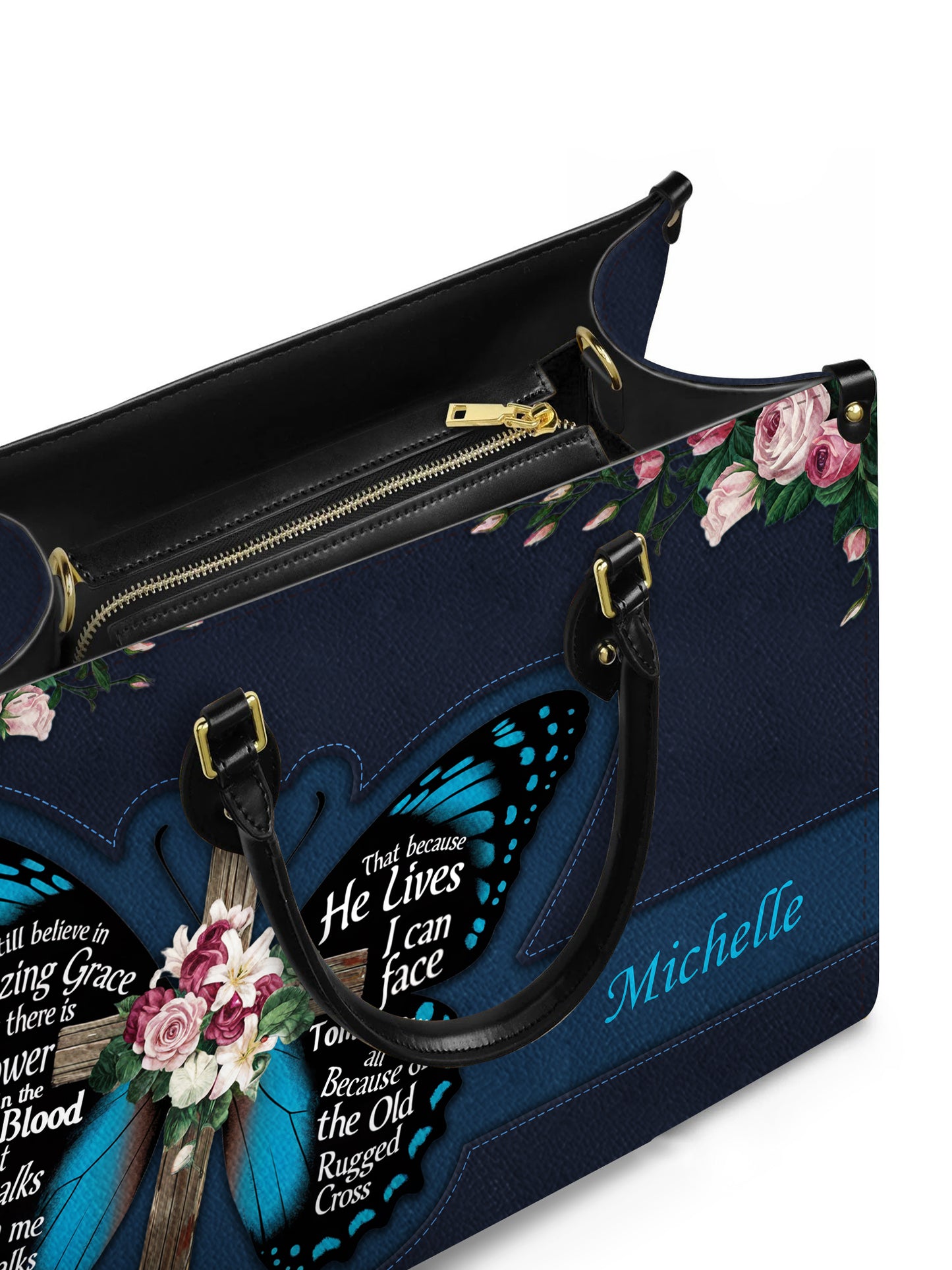 I Still Believe In Amazing Grace Christian Leather Church Bag