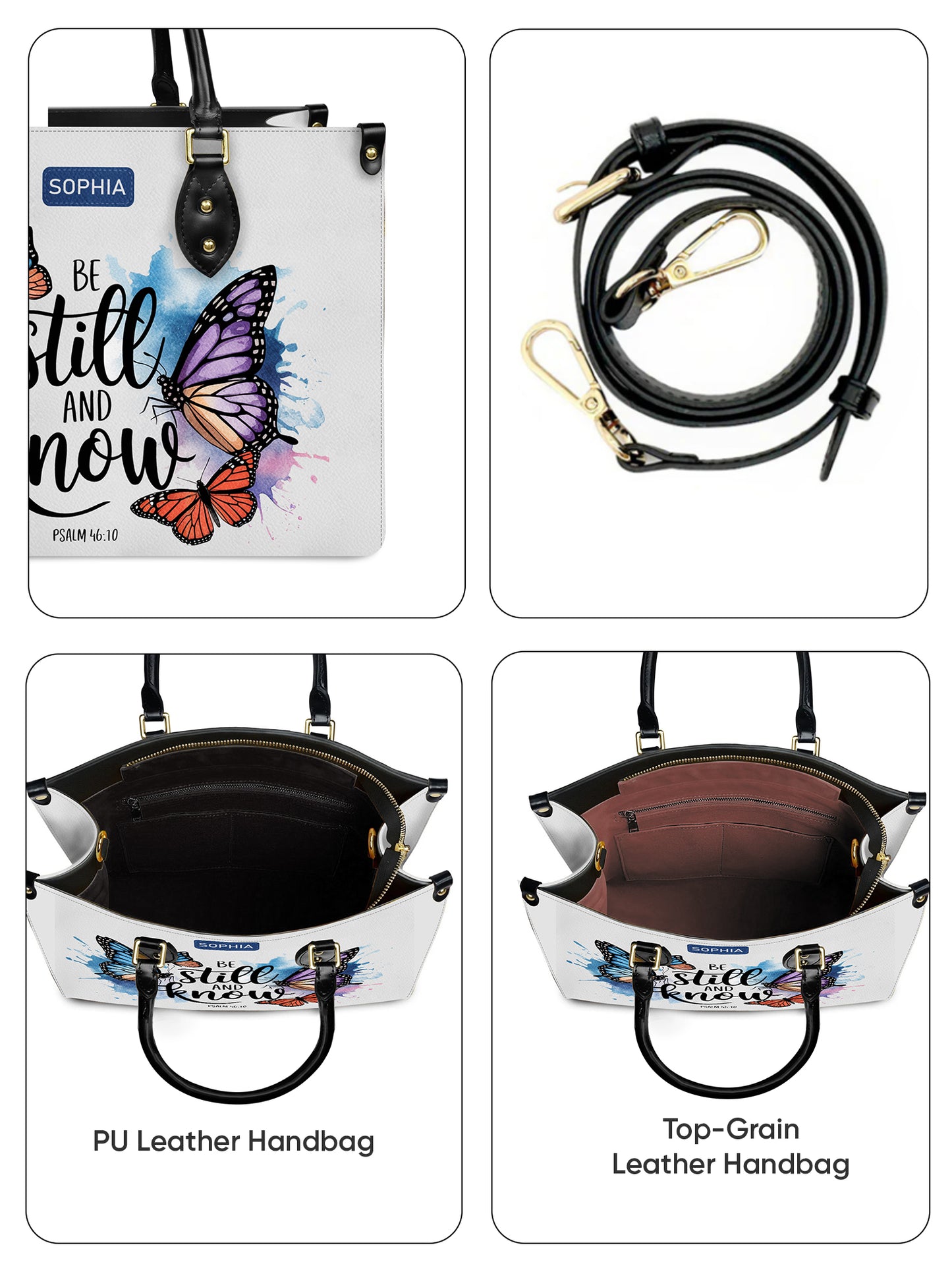 Be Still And Know Christian Leather Church Bag