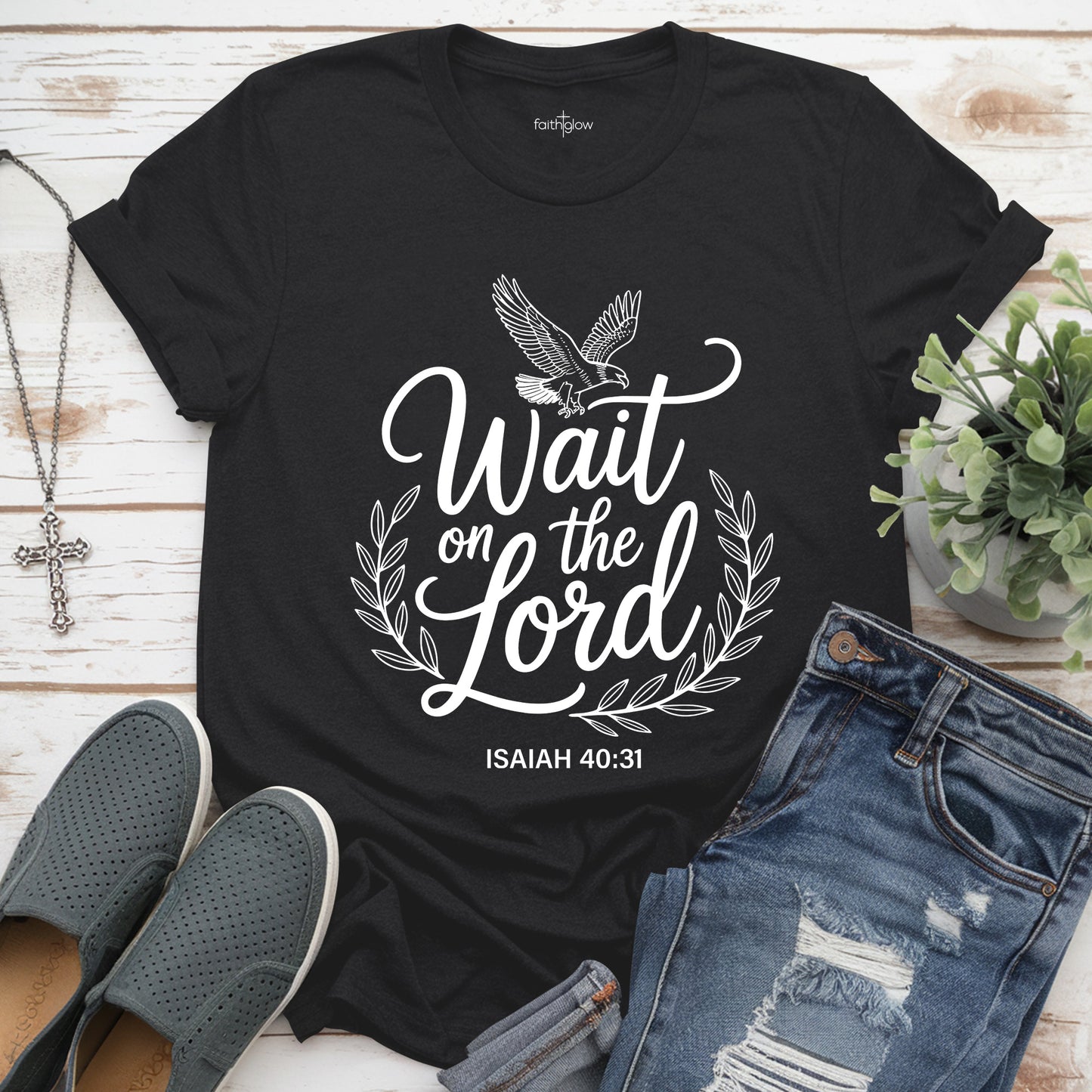 Wait On The Lord Christian T Shirt