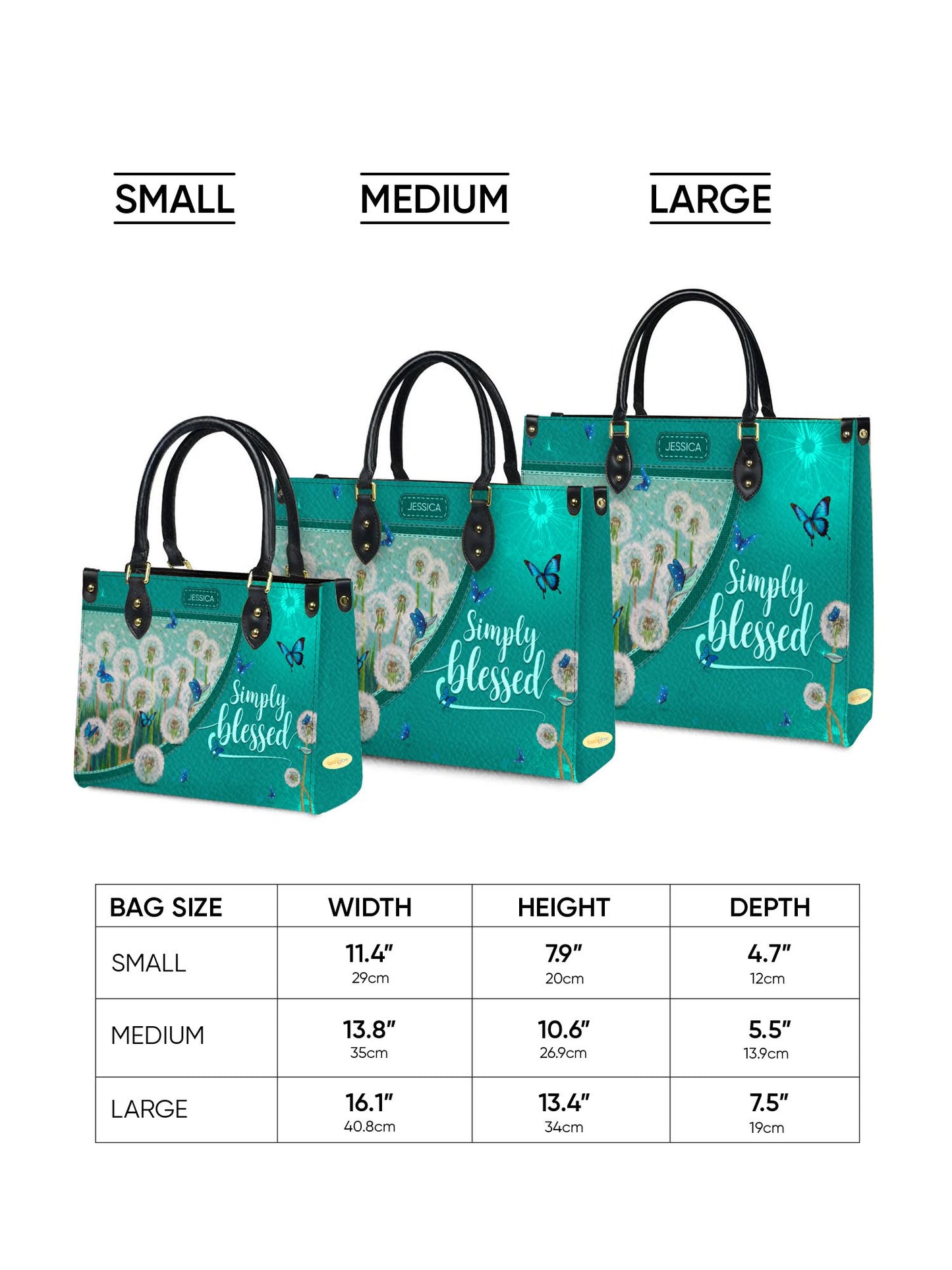 Simply Blessed Christian Leather Church Bag