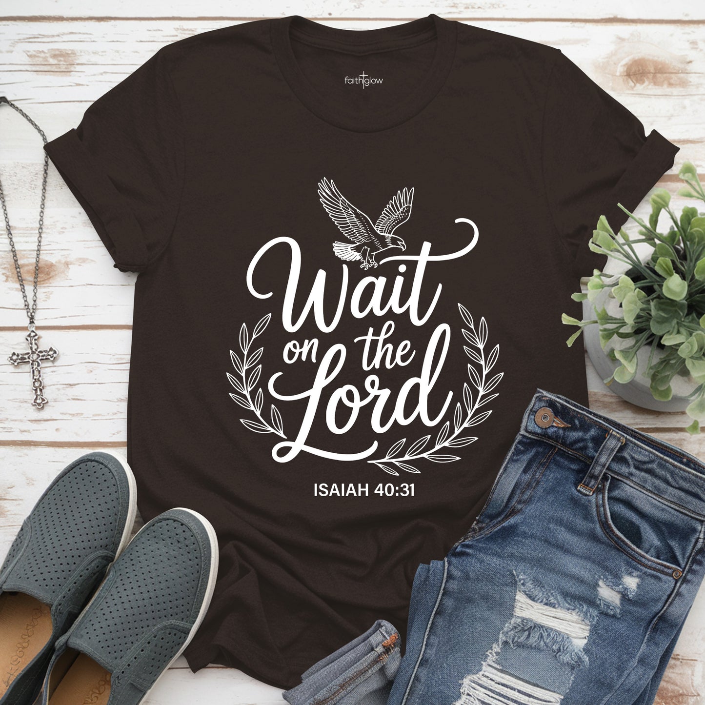Wait On The Lord Christian T Shirt