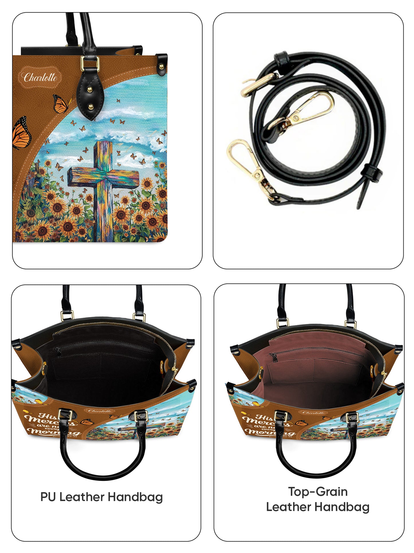 His Mercies Are New Every Morning Christian Leather Church Bag