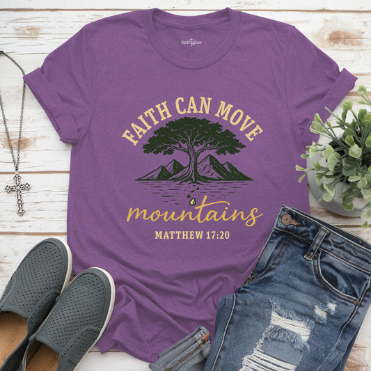 Faith Can Move Mountains Christian T Shirt