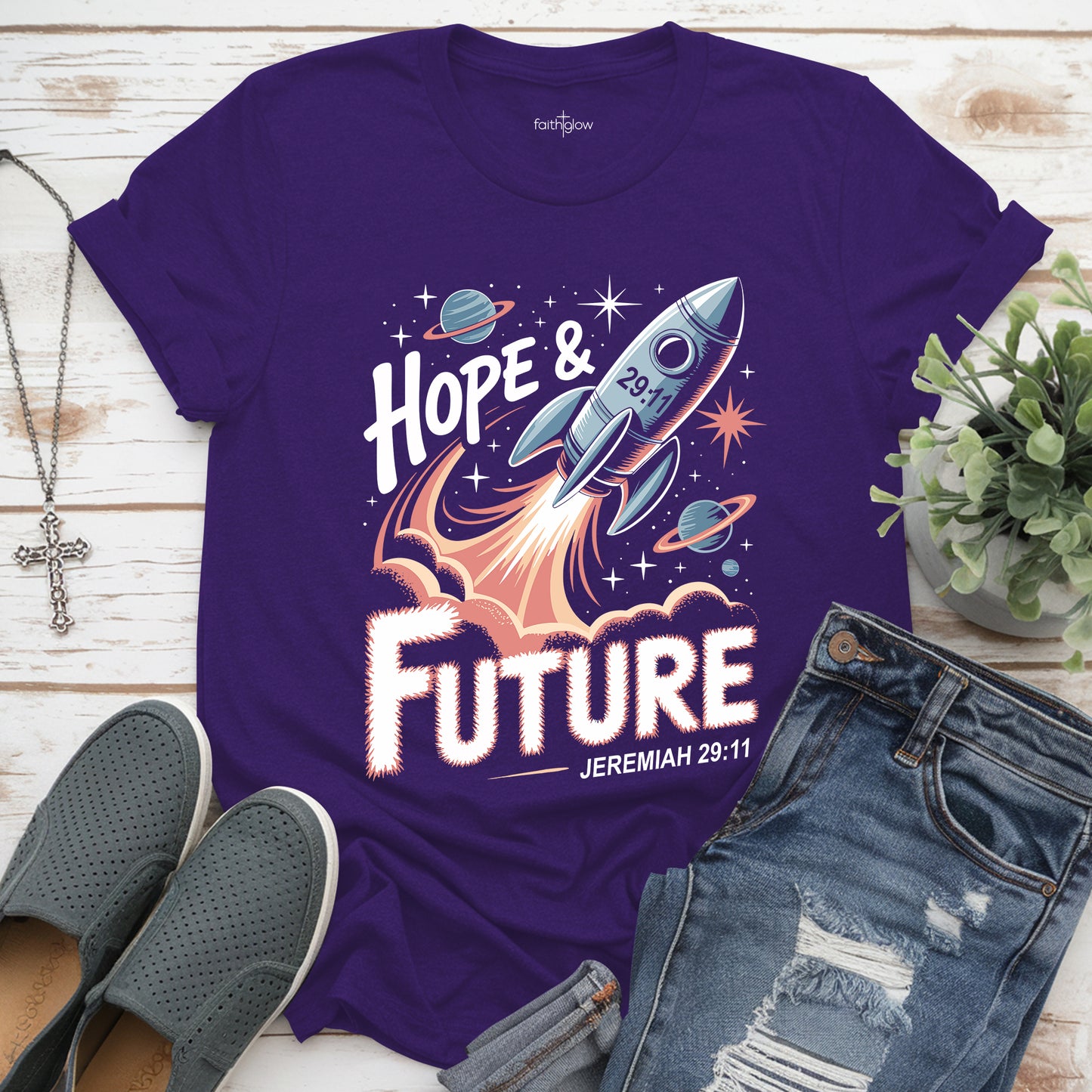 Hope & A Future Jeremiah 29:11 Christian T Shirt
