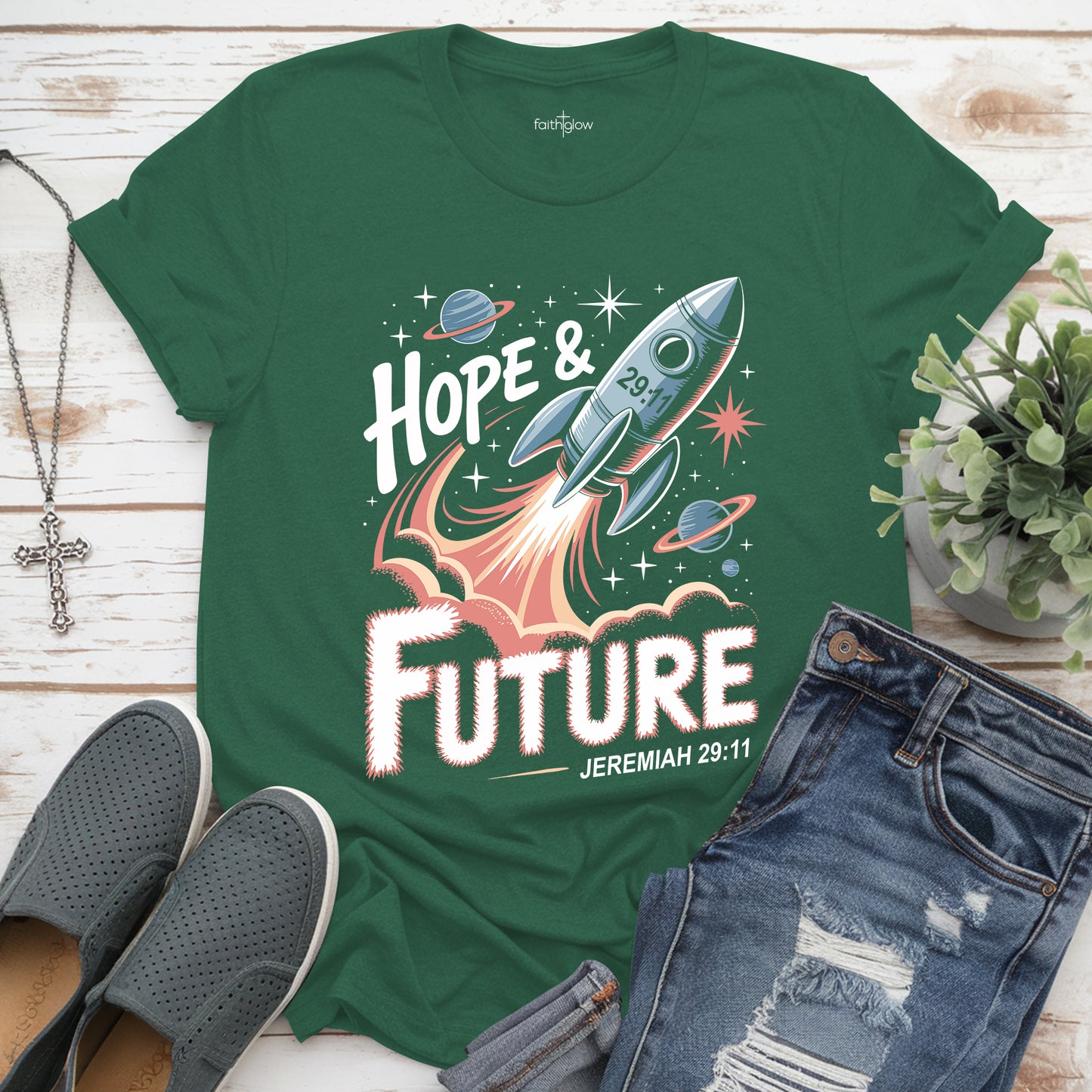 Hope & A Future Jeremiah 29:11 Christian T Shirt