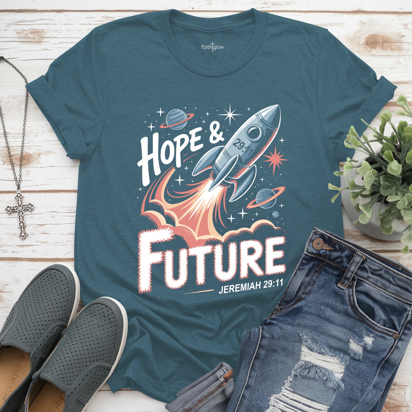 Hope & A Future Jeremiah 29:11 Christian T Shirt