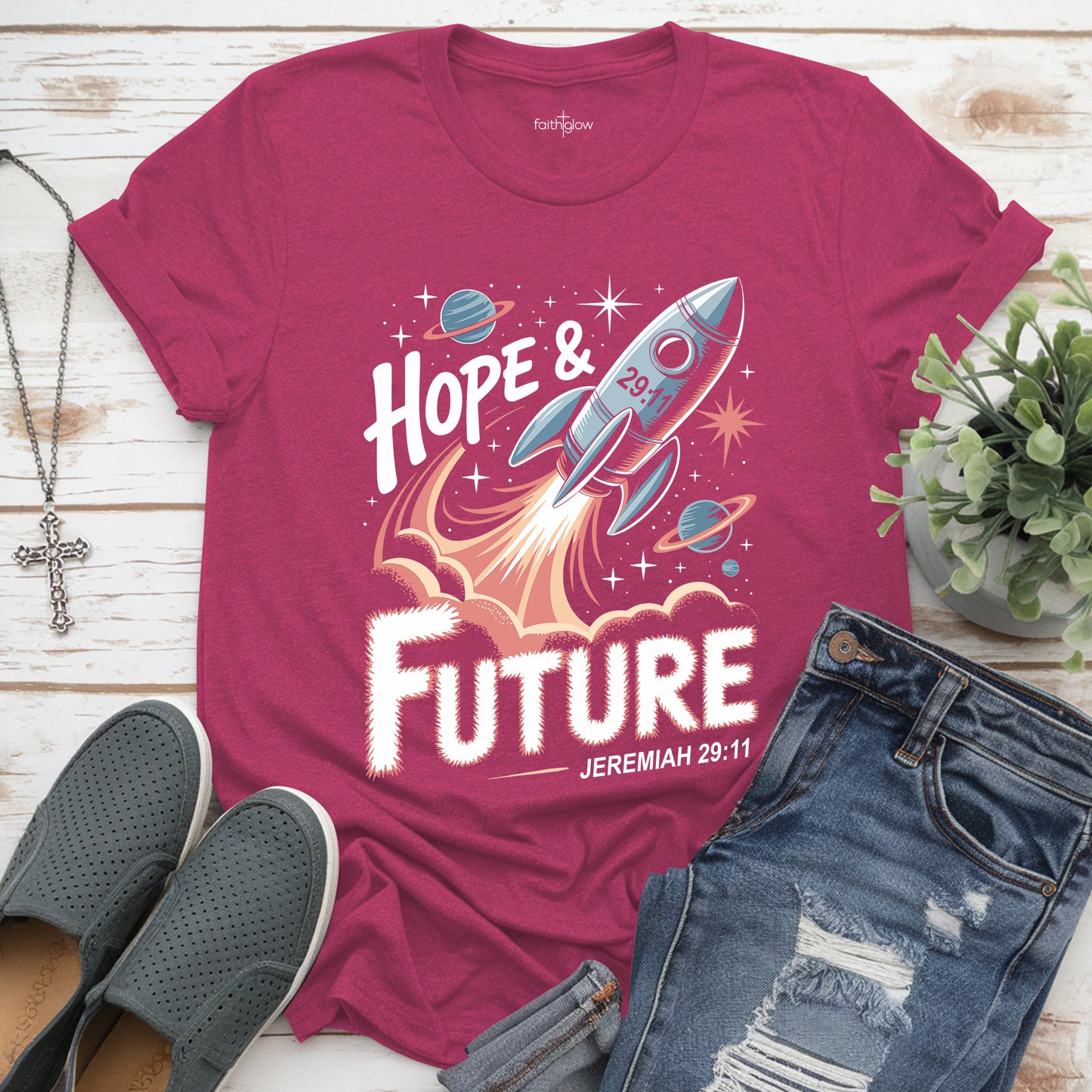 Hope & A Future Jeremiah 29:11 Christian T Shirt