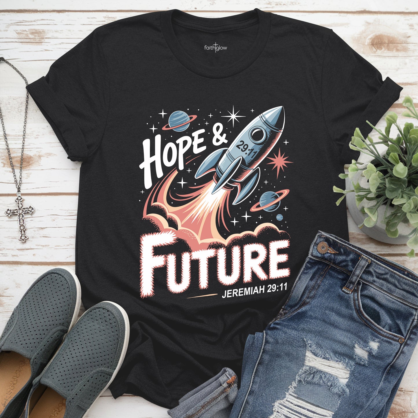 Hope & A Future Jeremiah 29:11 Christian T Shirt