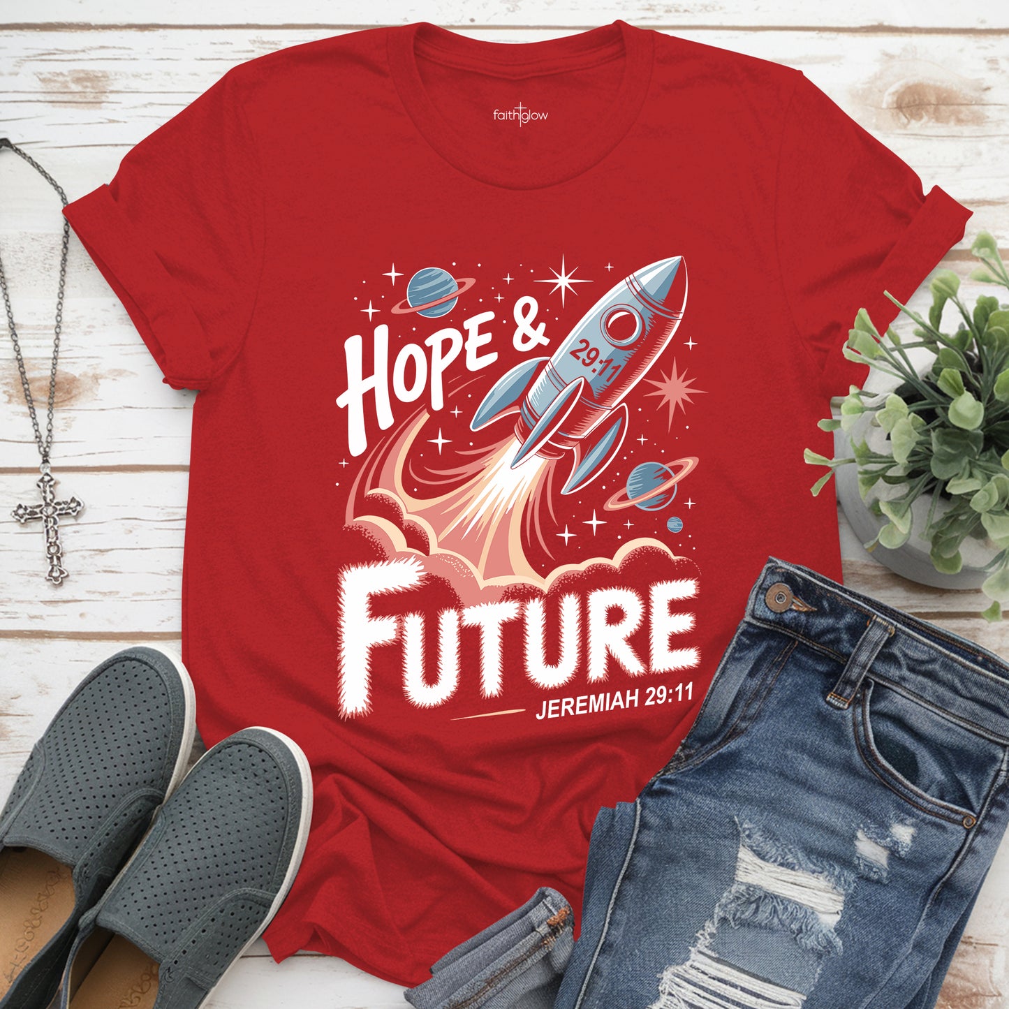 Hope & A Future Jeremiah 29:11 Christian T Shirt