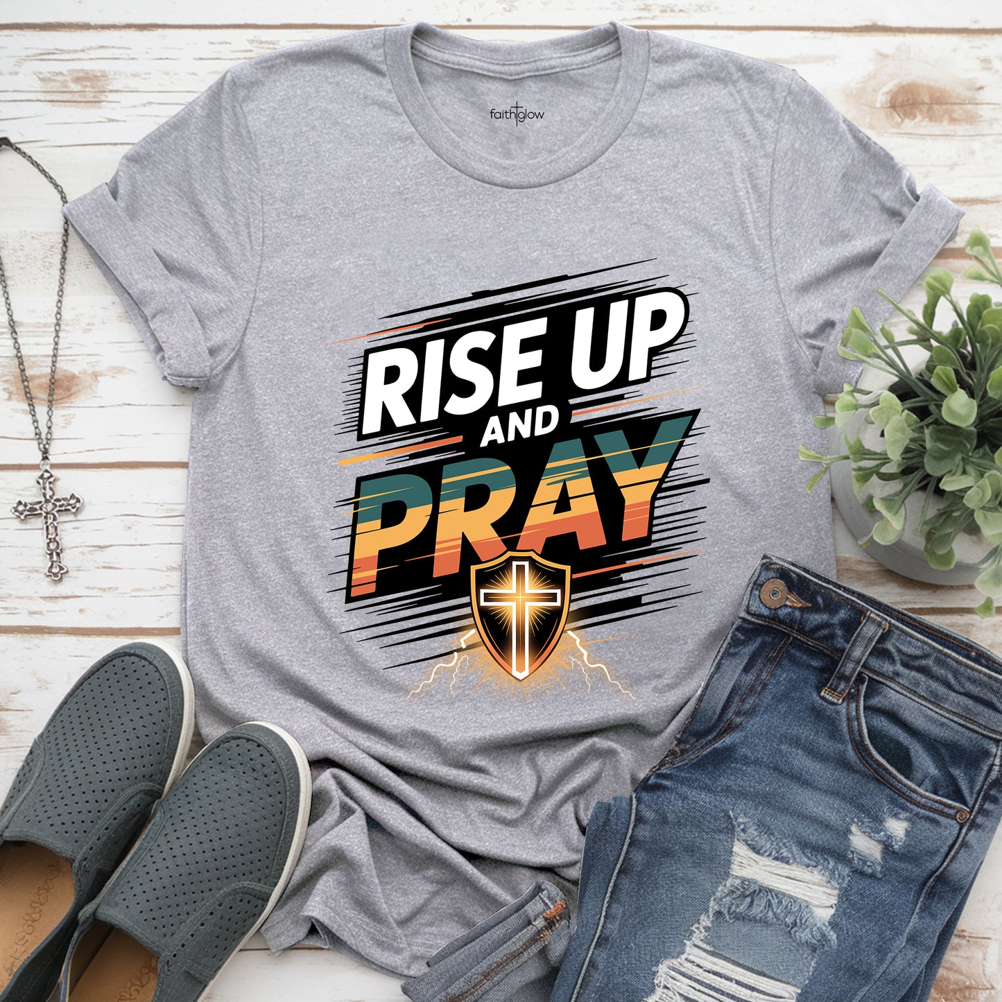 Rise Up And Pray Luke 22:46 Christian T Shirt
