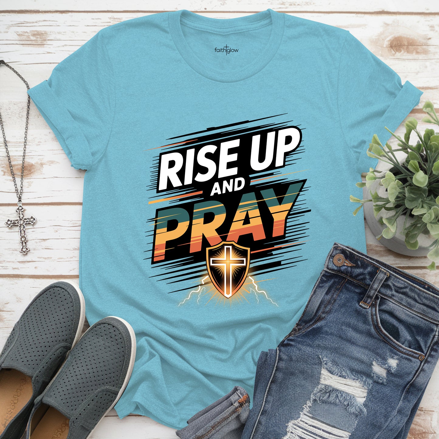 Rise Up And Pray Luke 22:46 Christian T Shirt