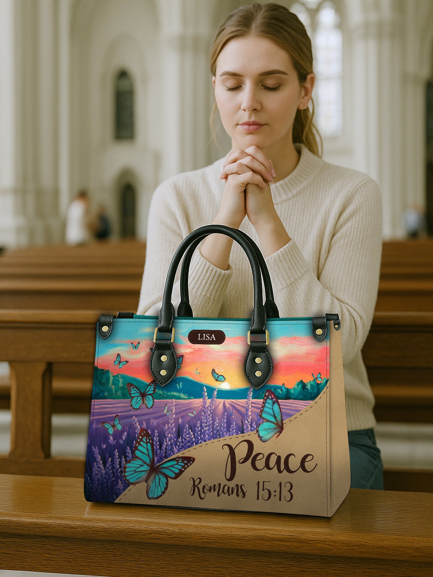 Peace Roman Christian Leather Church Bag