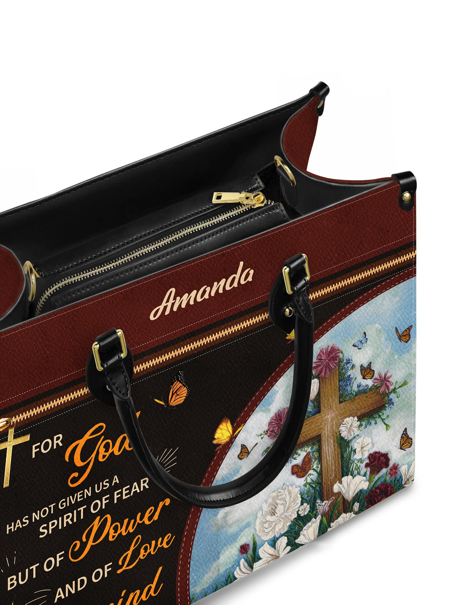 For God Has Not Given Us A Spirit Of Fear Christian Leather Church Bag
