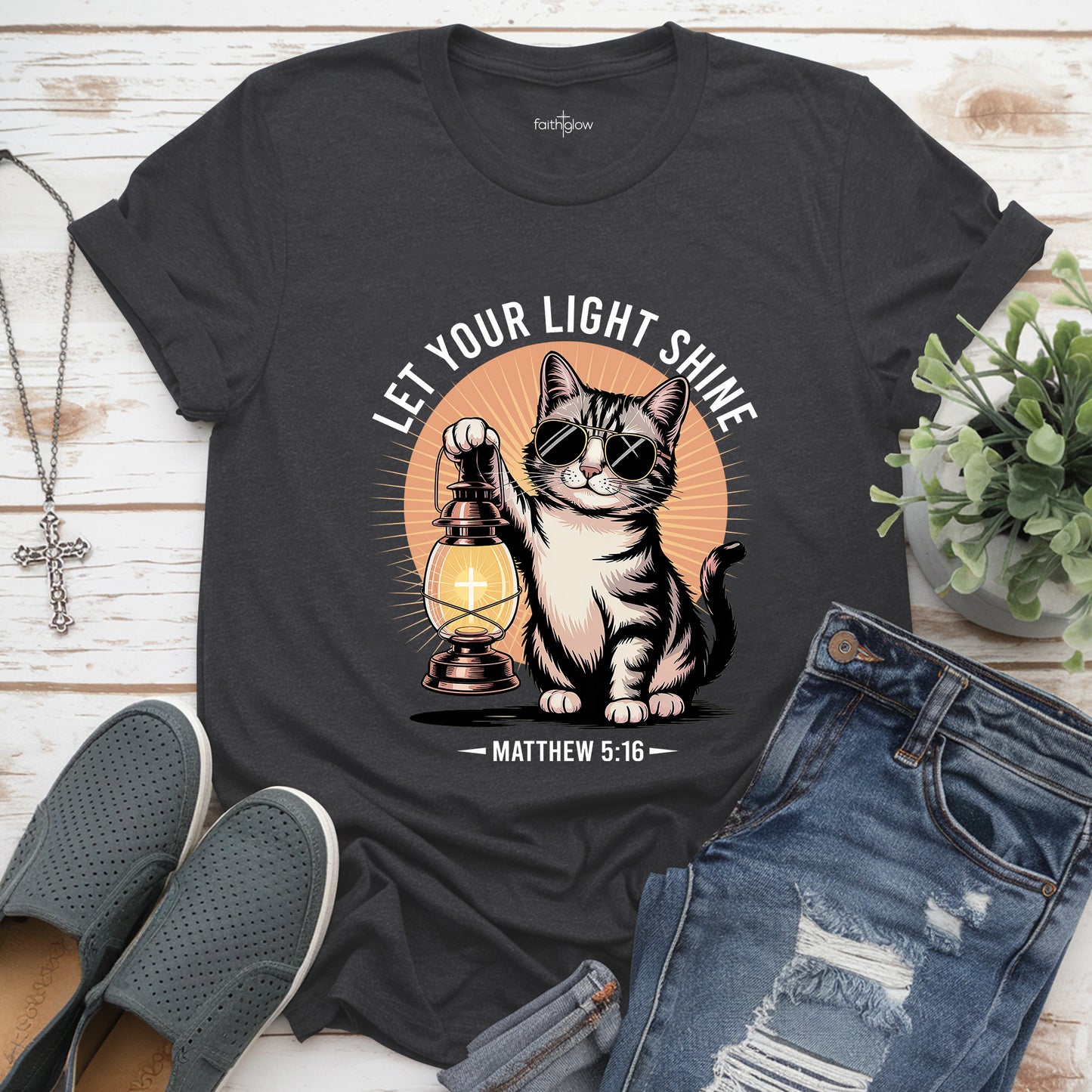 Be The Light Matthew 5:16 Christian T Shirt
