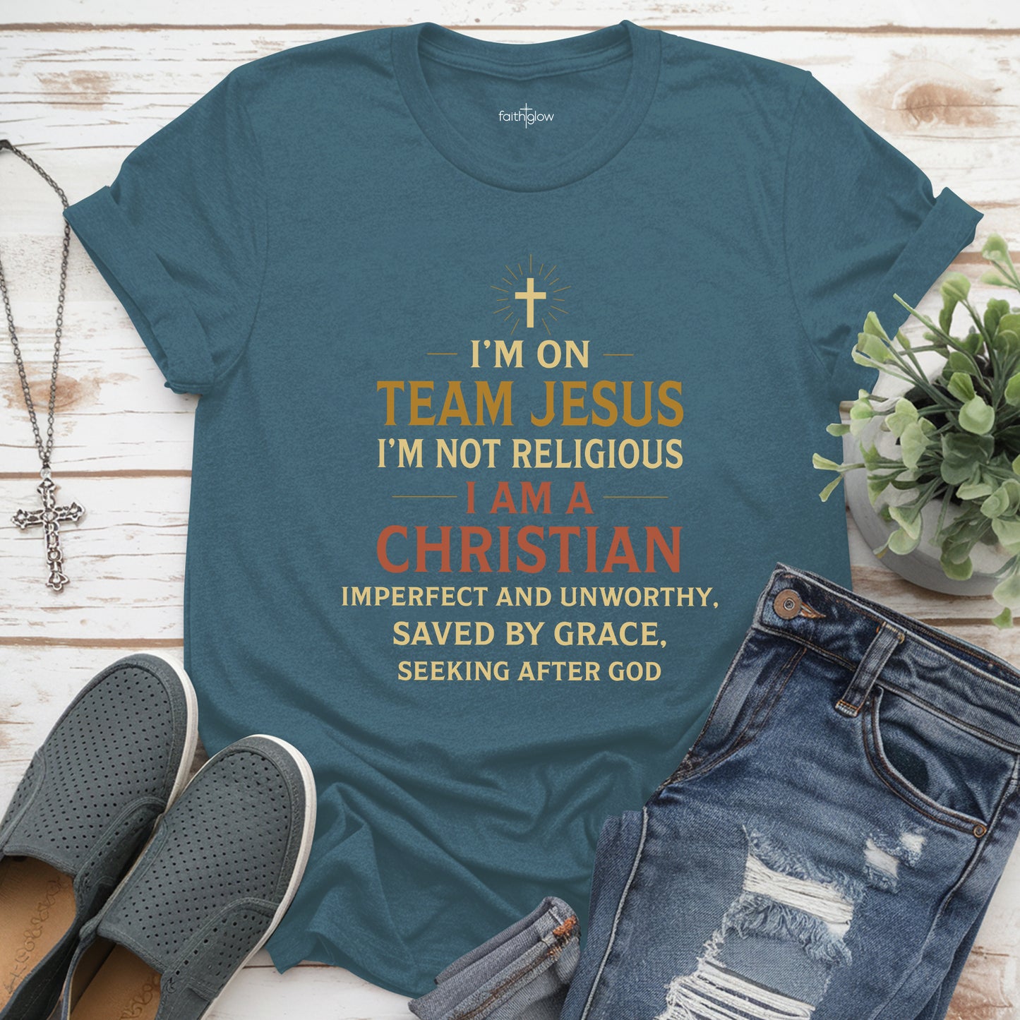 I’m On Team Jesus Christian T Shirt