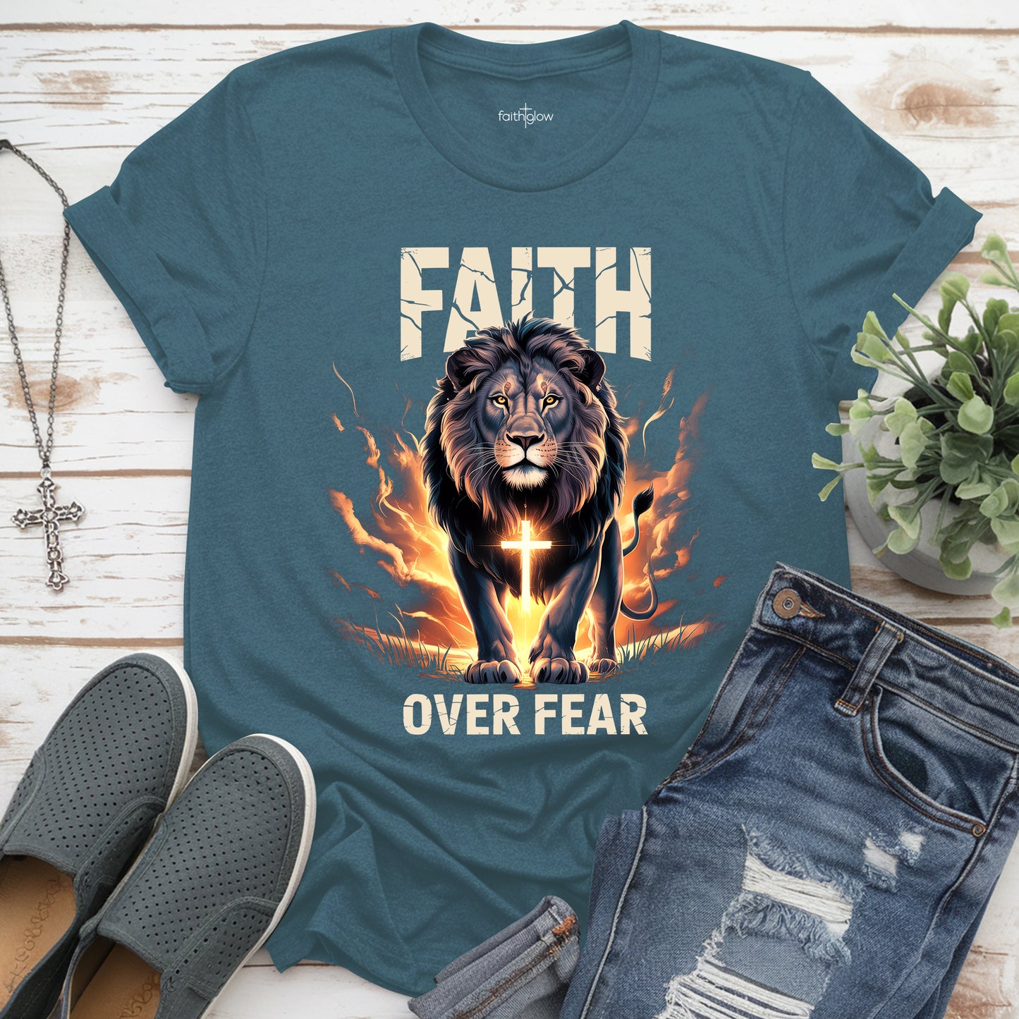 Faith Over Fear Christian T Shirt