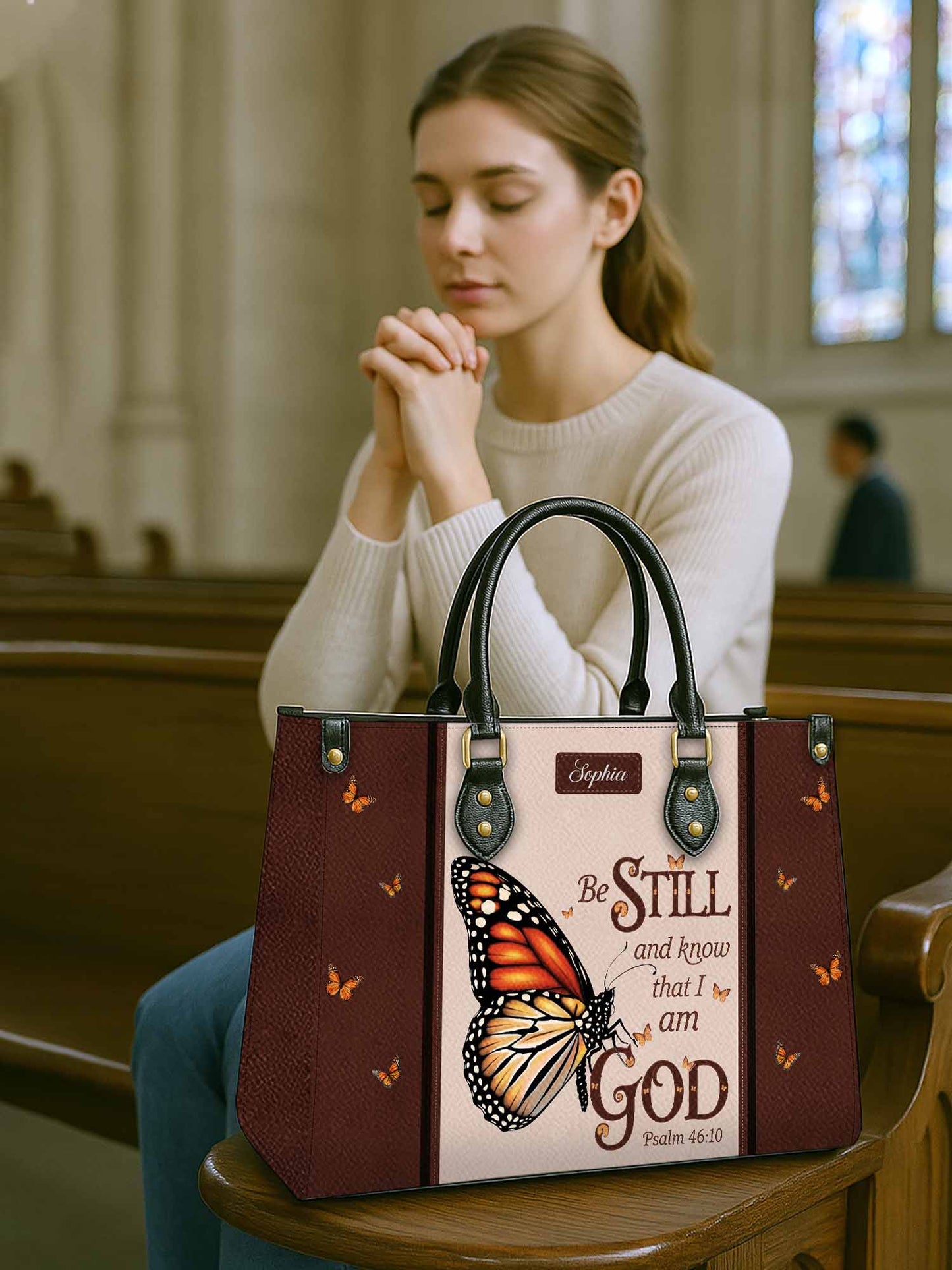 Be Still And Know That I Am God Christian Leather Church Bag