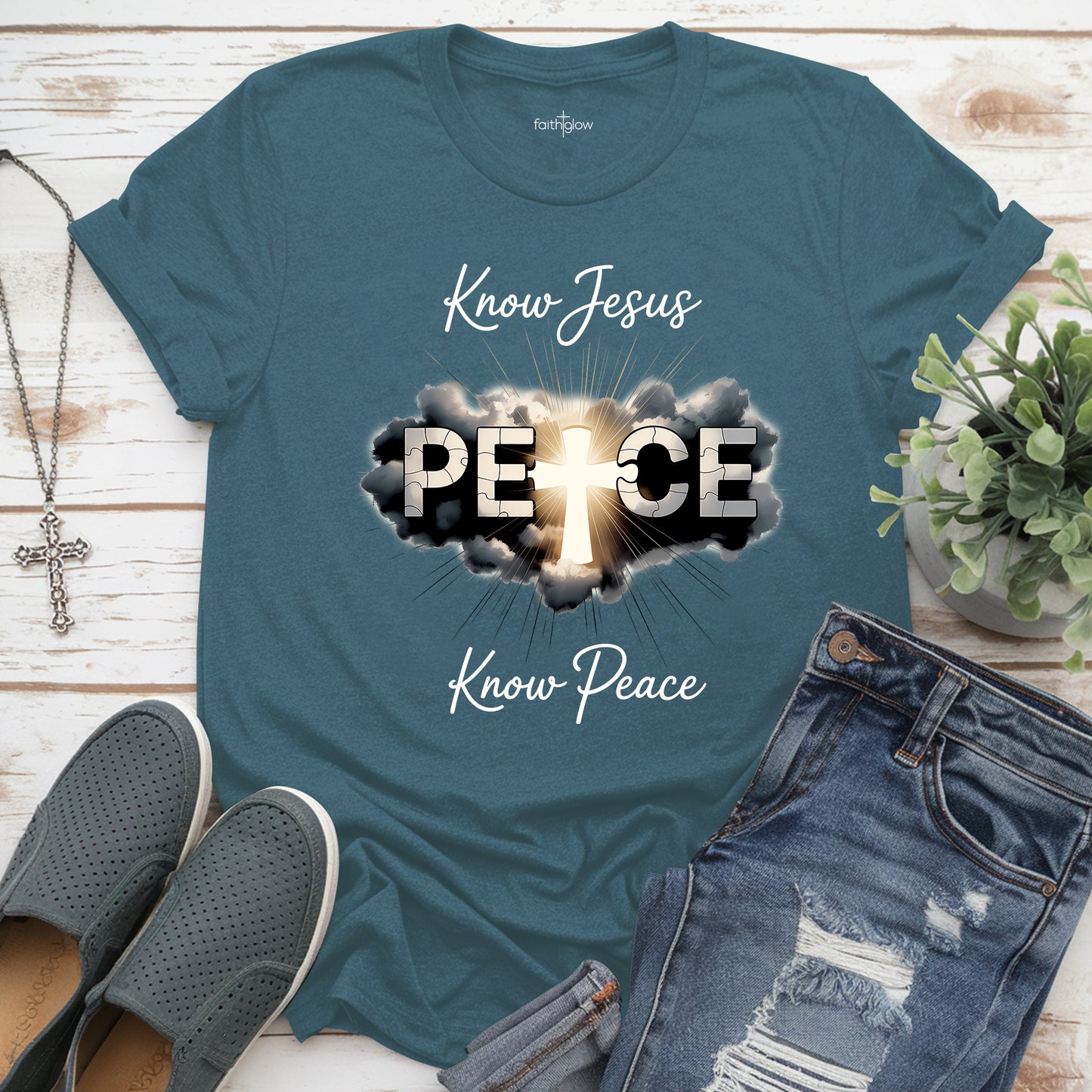 Know Jesus Know Peace Christian T Shirt
