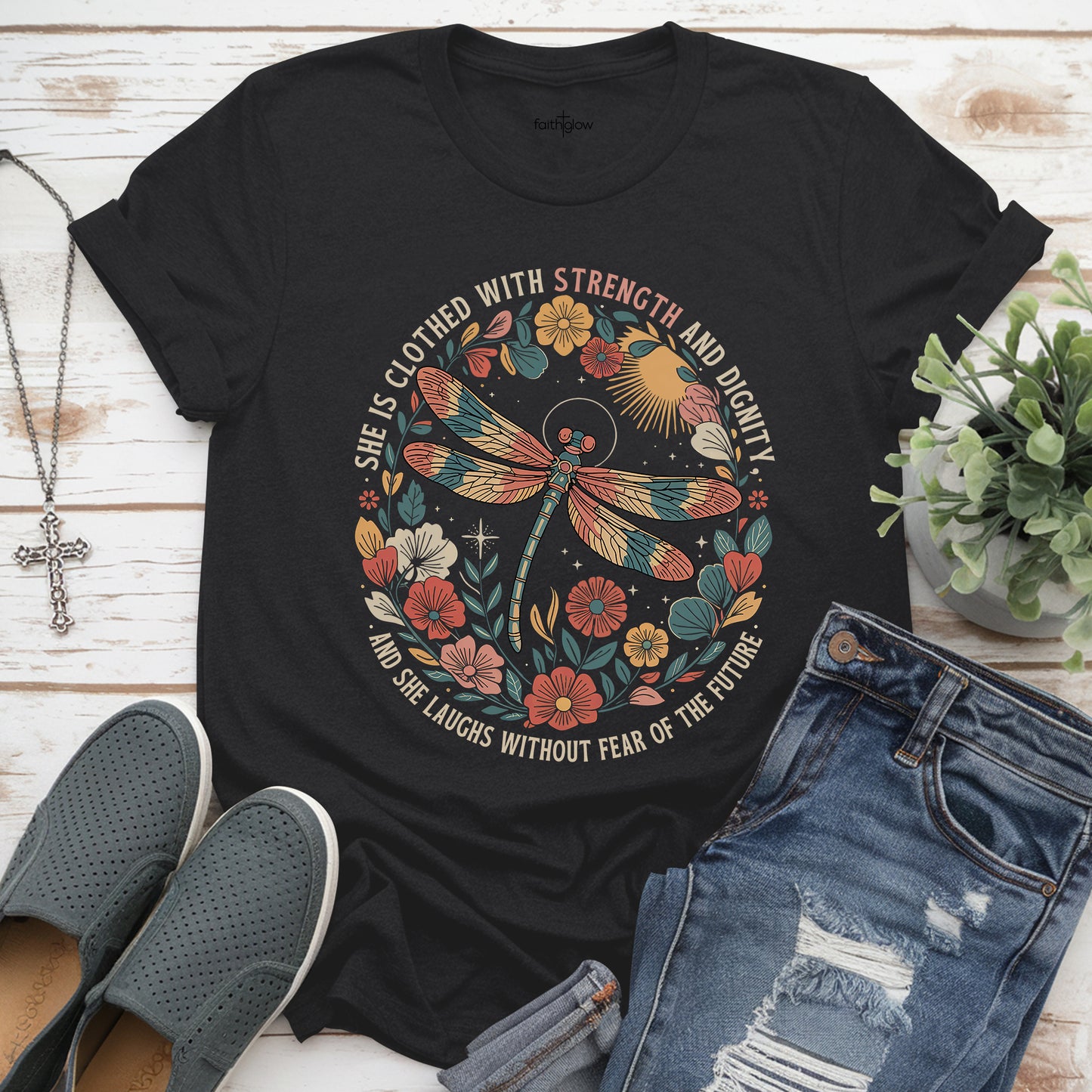 She Is Clothed With Strength And Dignity Christian T Shirt