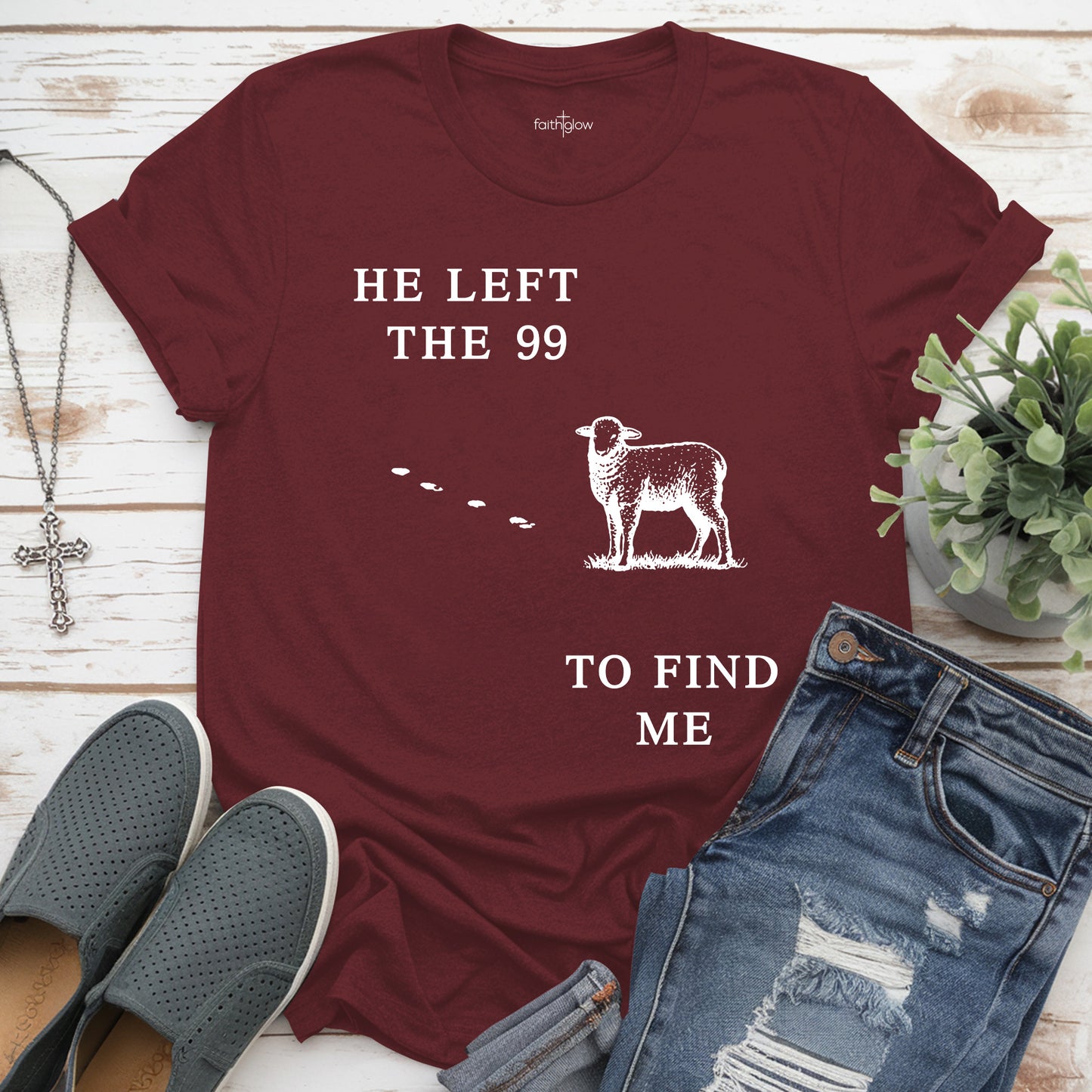 He Left The 99 To Find Me Christian T Shirt