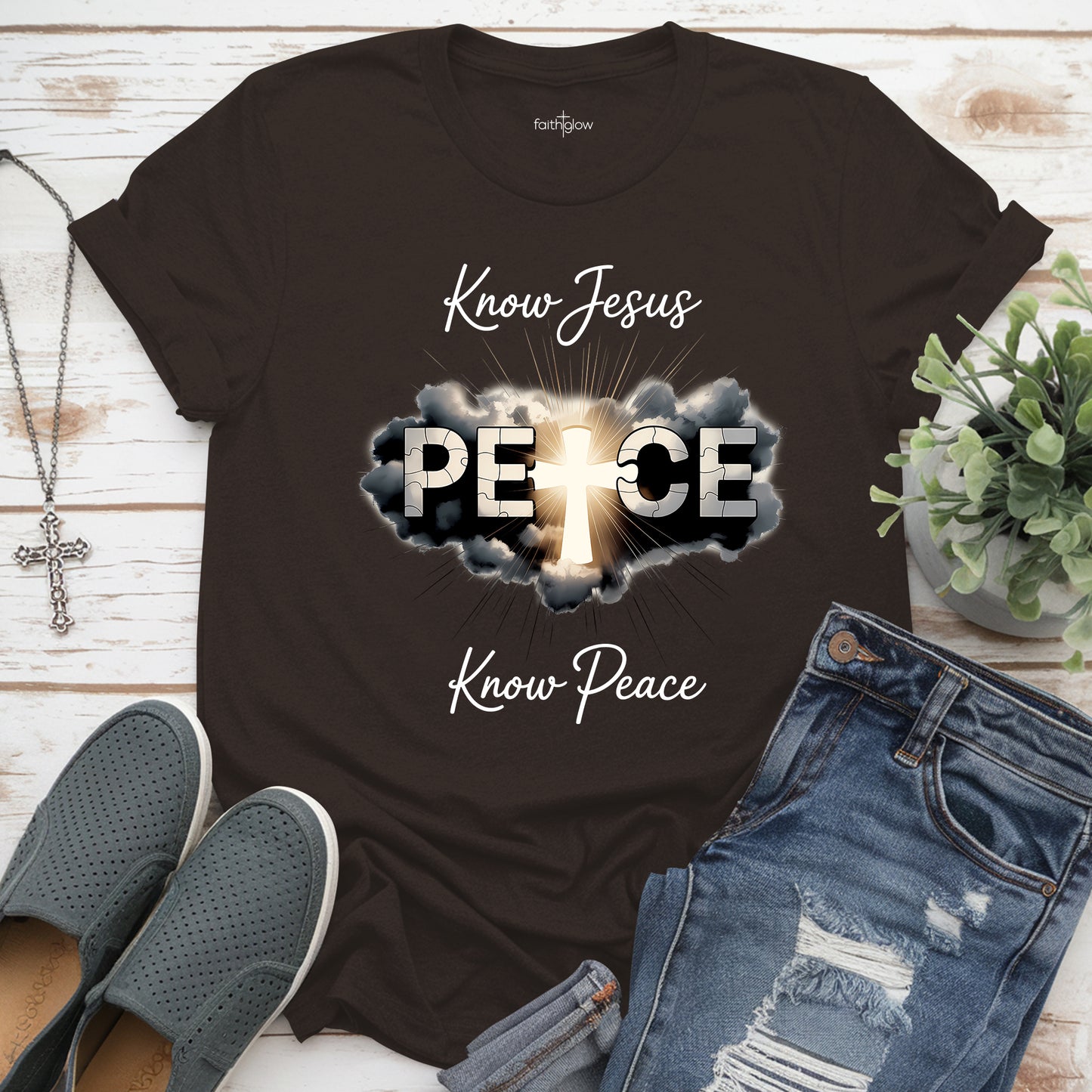 Know Jesus Know Peace Christian T Shirt