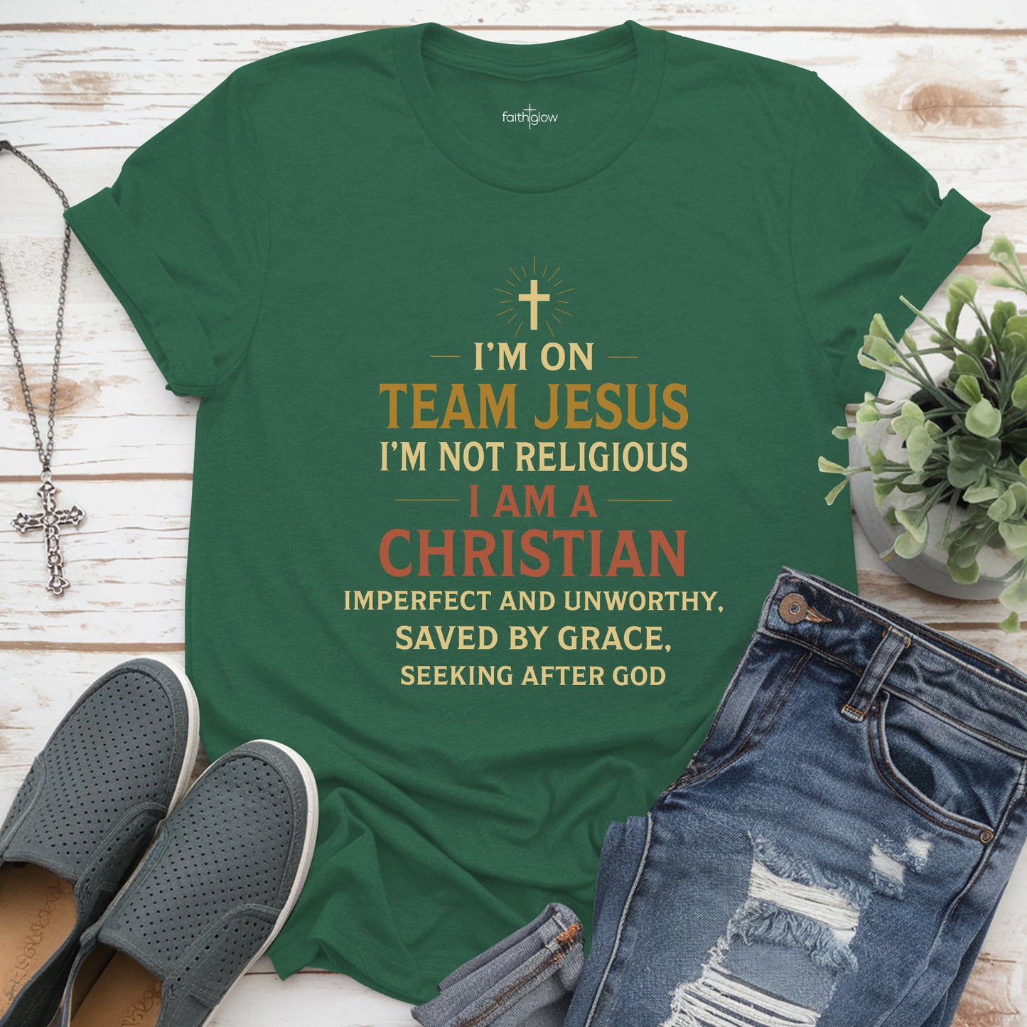 I’m On Team Jesus Christian T Shirt