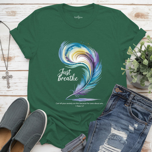 Just Breathe Christian T Shirt