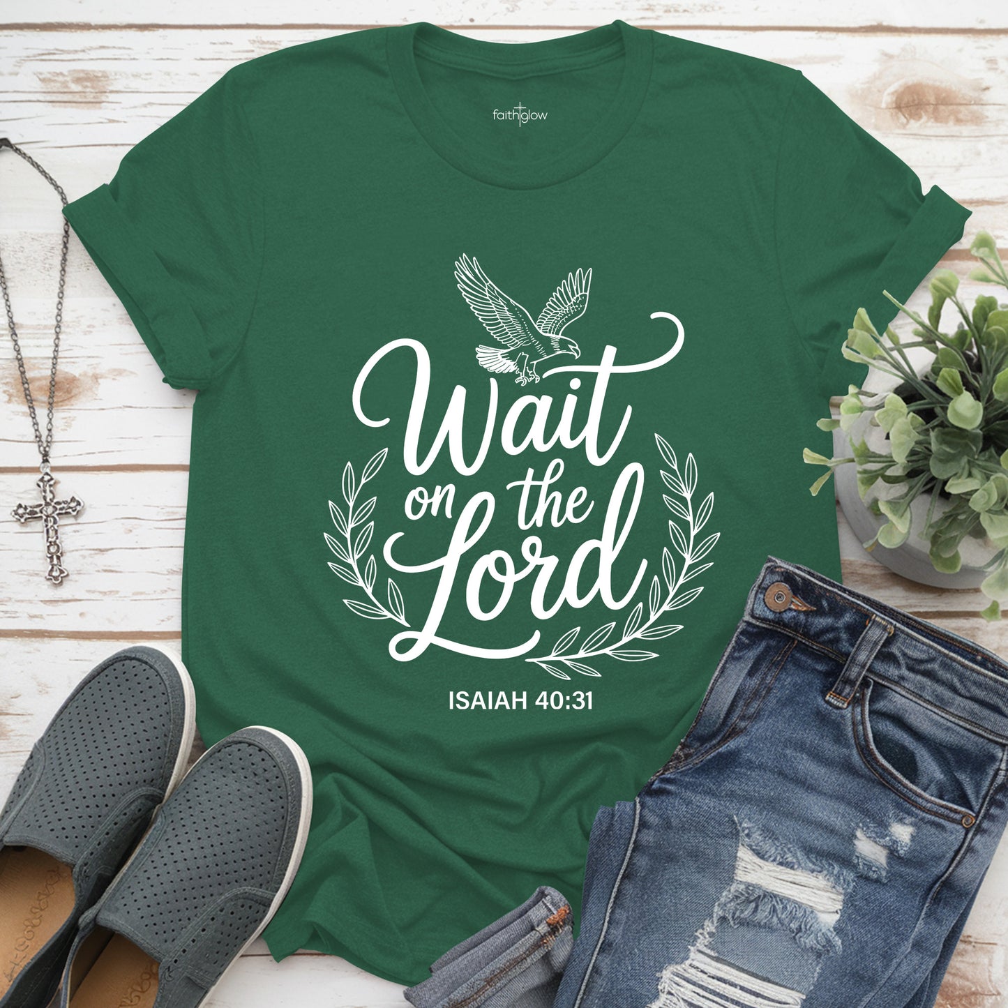 Wait On The Lord Christian T Shirt