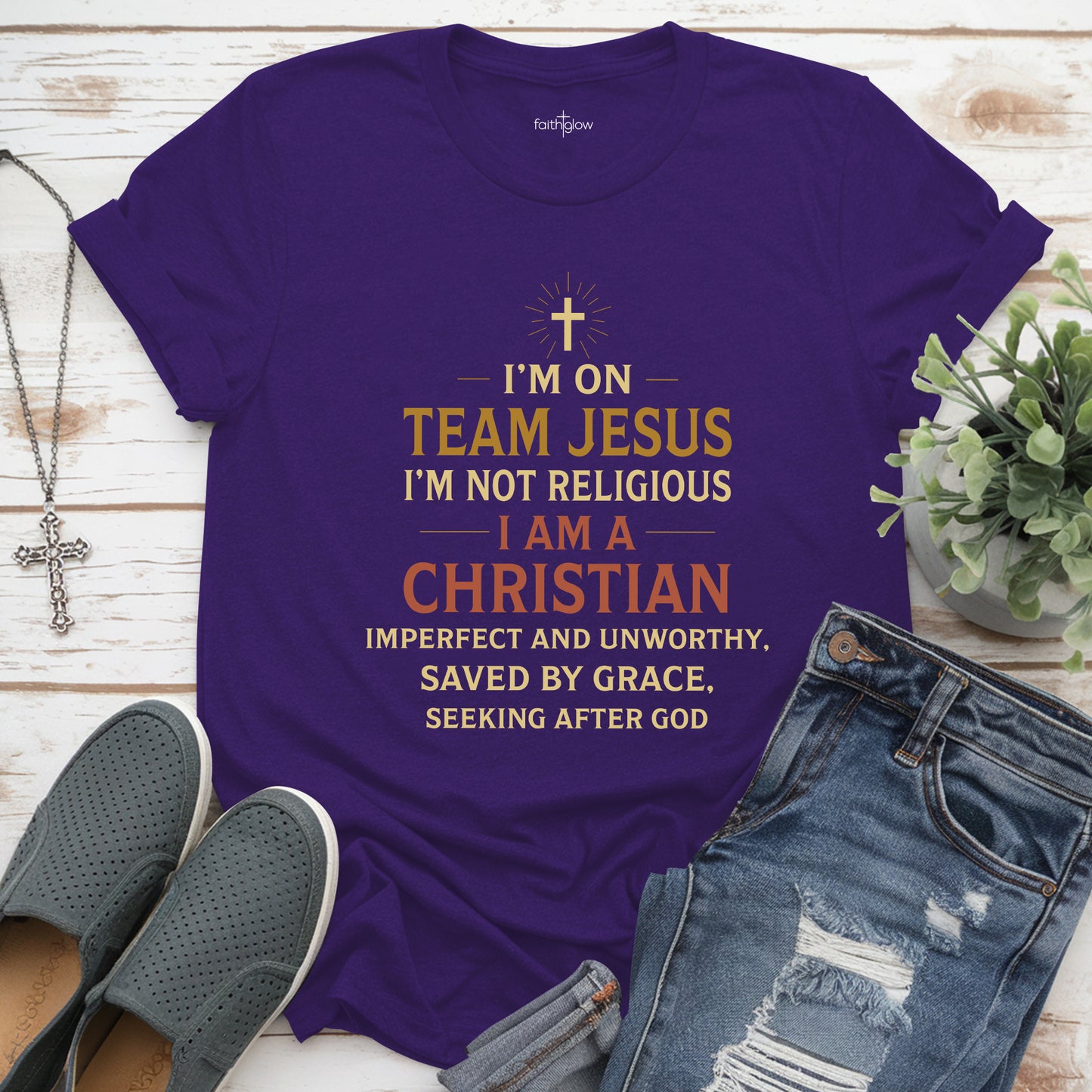 I’m On Team Jesus Christian T Shirt