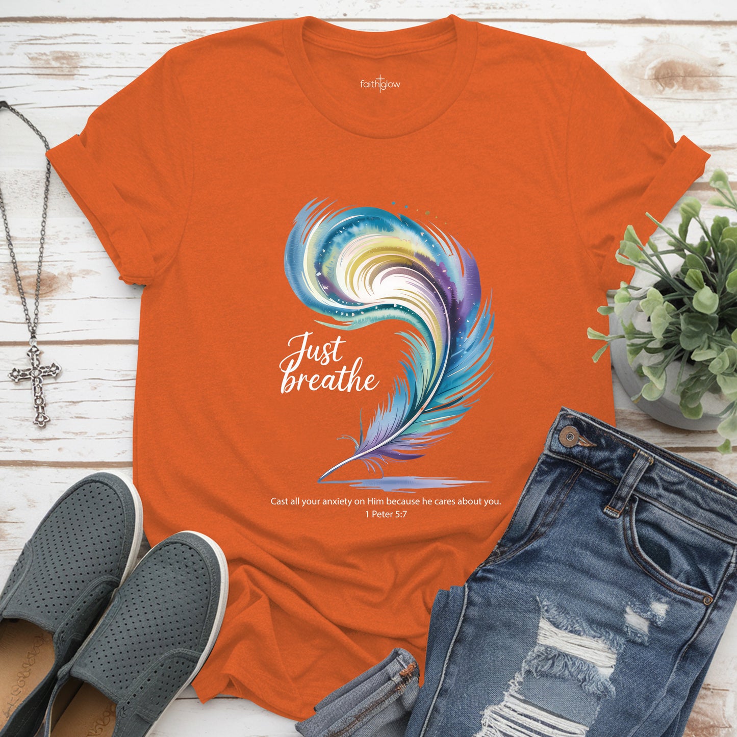 Just Breathe Christian T Shirt