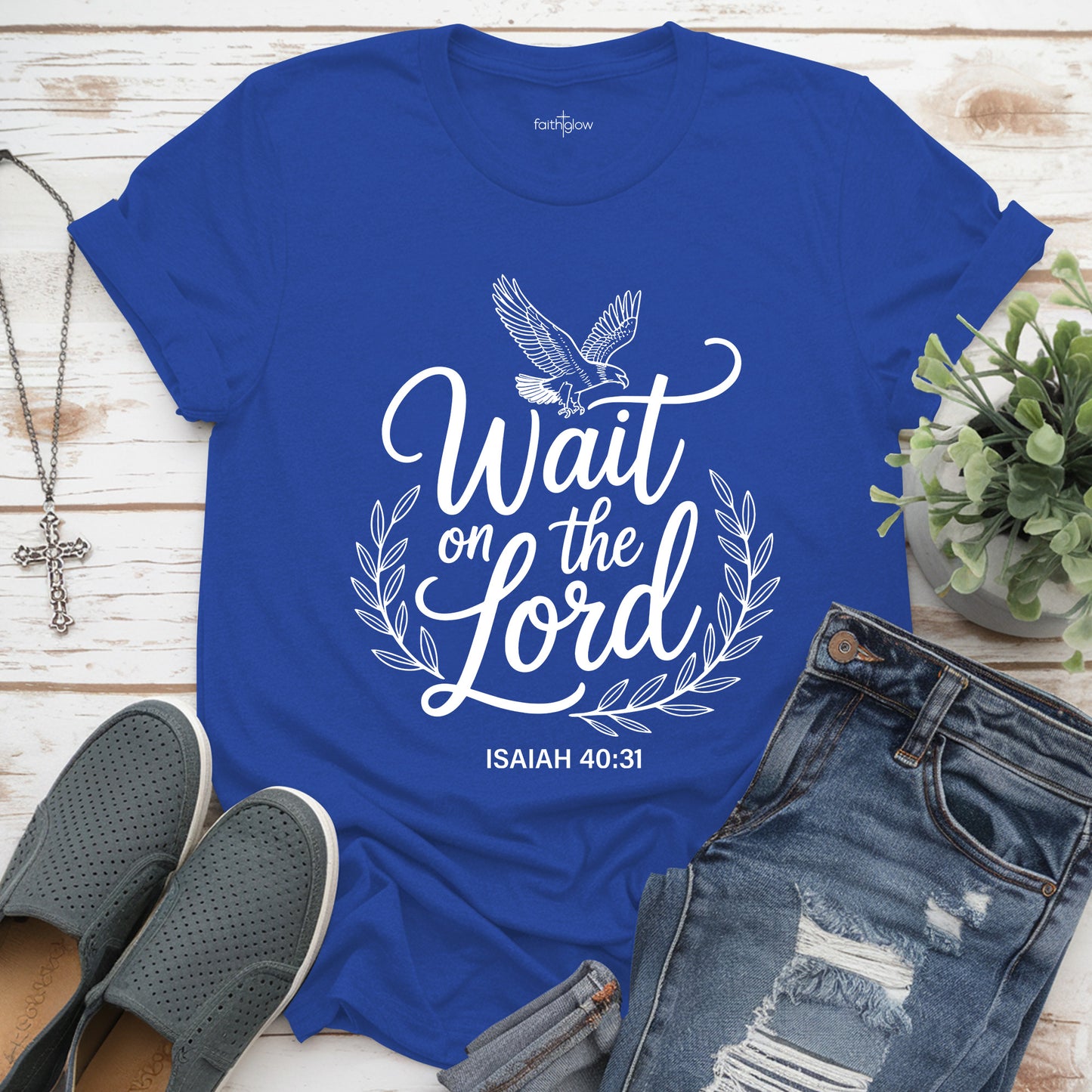 Wait On The Lord Christian T Shirt