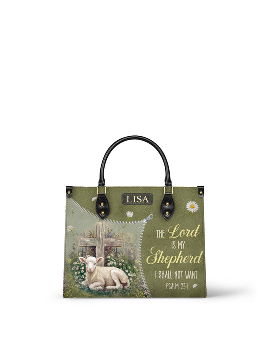 The Lord Is My Shepherd I Shall Not Want Christian Leather Church Bag
