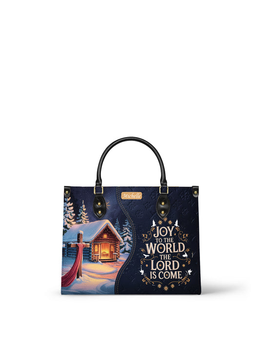 Joy To The World The Lord Is Come Christian Leather Church Bag