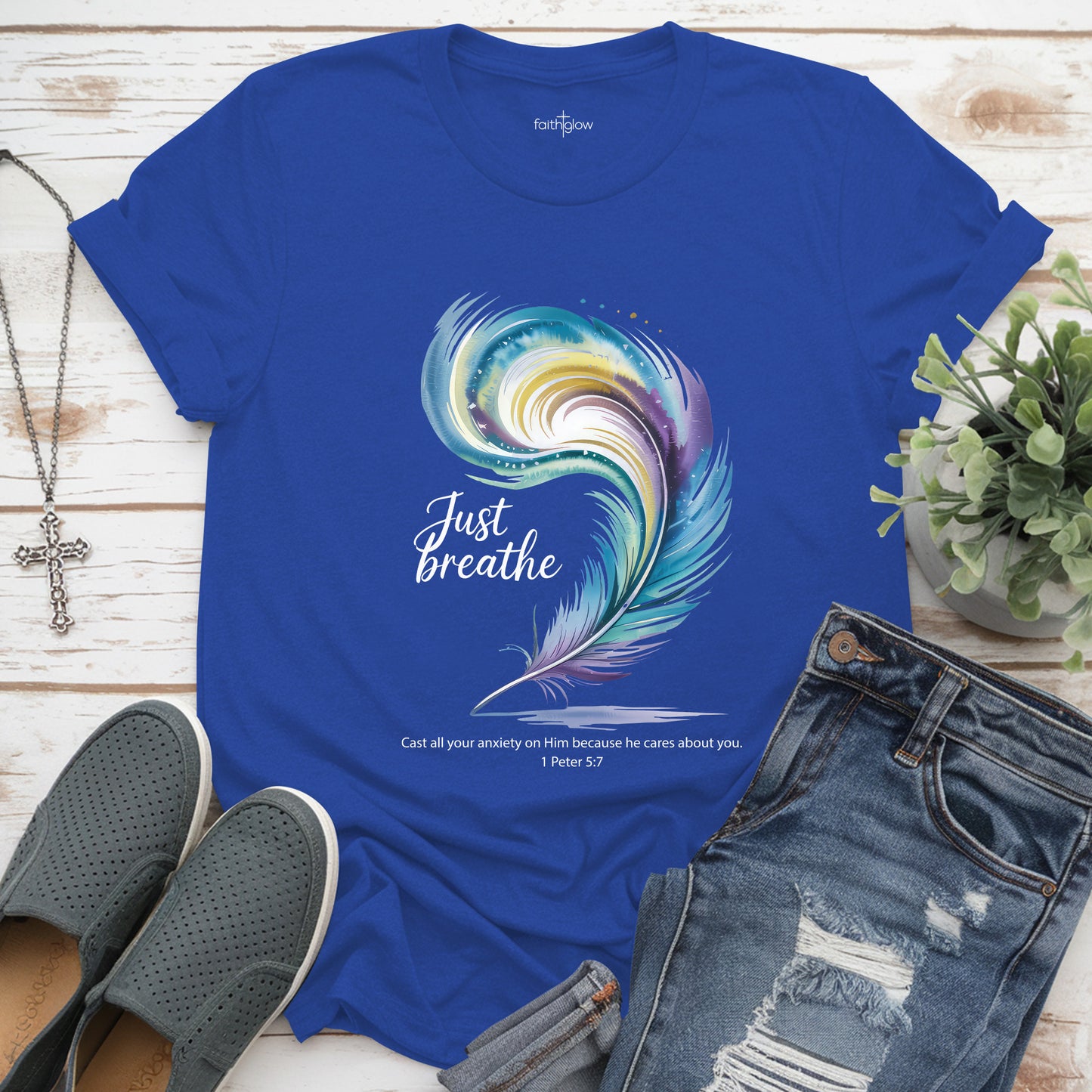 Just Breathe Christian T Shirt