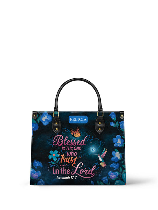 Blessed Is The One Who Trusts In The Lord Christian Leather Church Bag