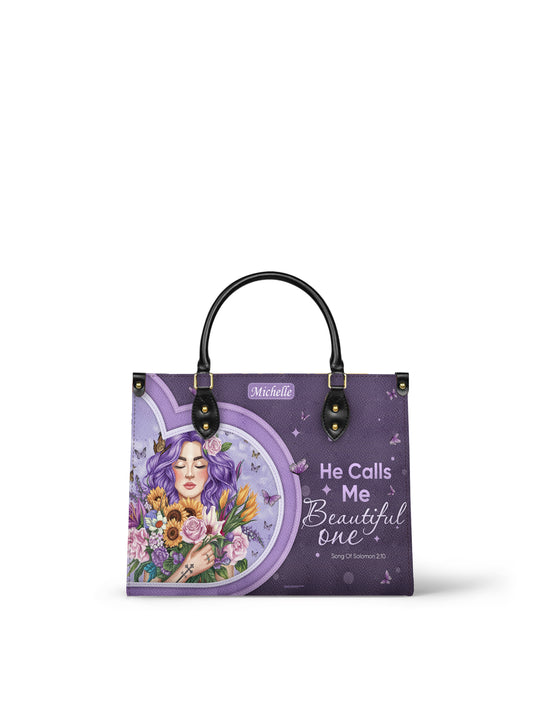 He Calls Me Beautiful One Christian Leather Church Bag