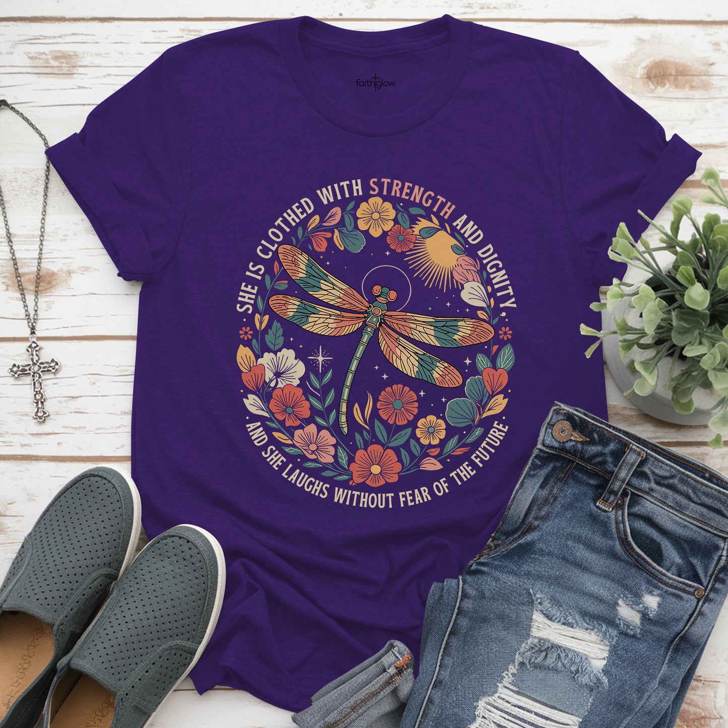 She Is Clothed With Strength And Dignity Christian T Shirt