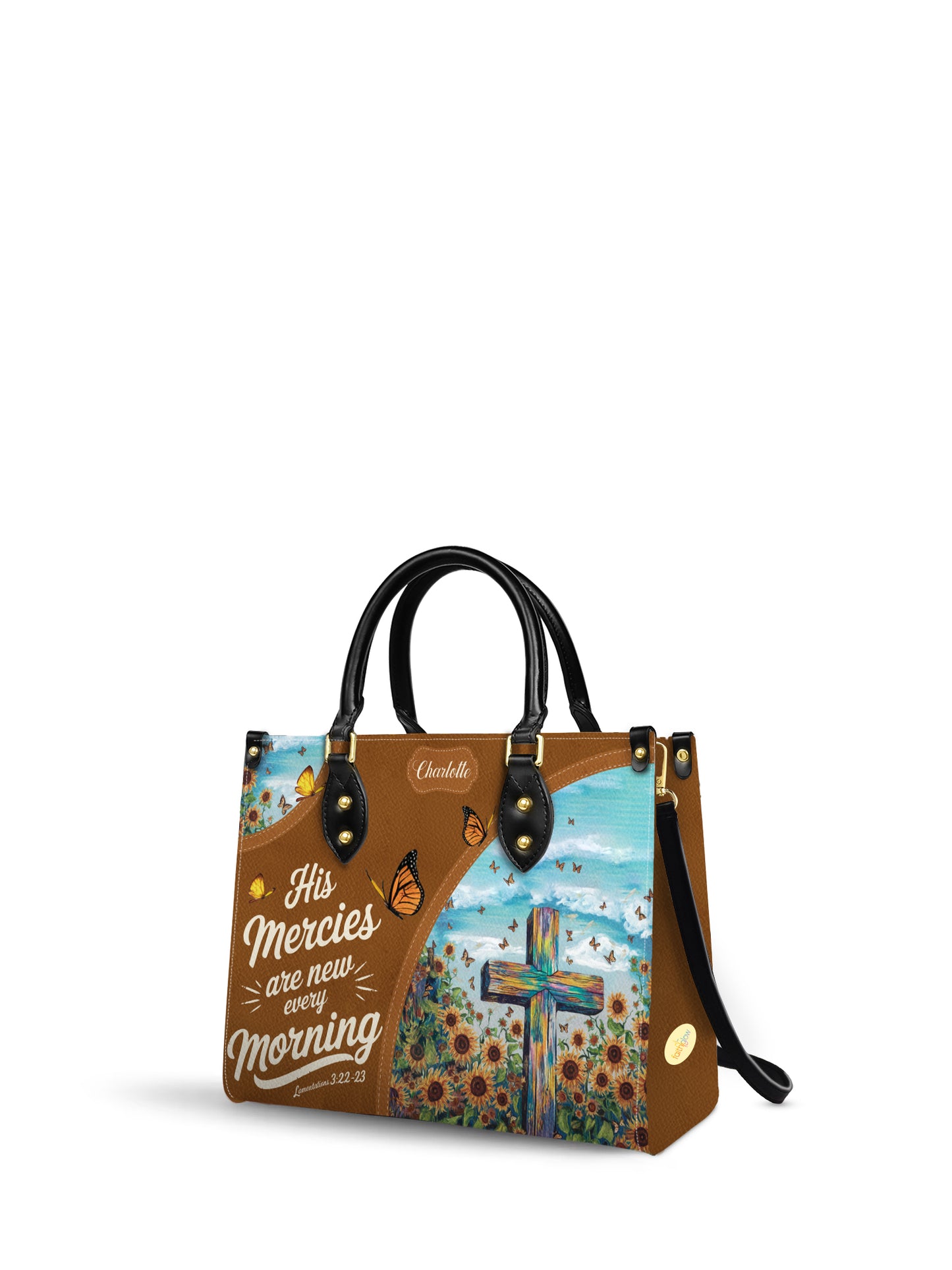 His Mercies Are New Every Morning Christian Leather Church Bag
