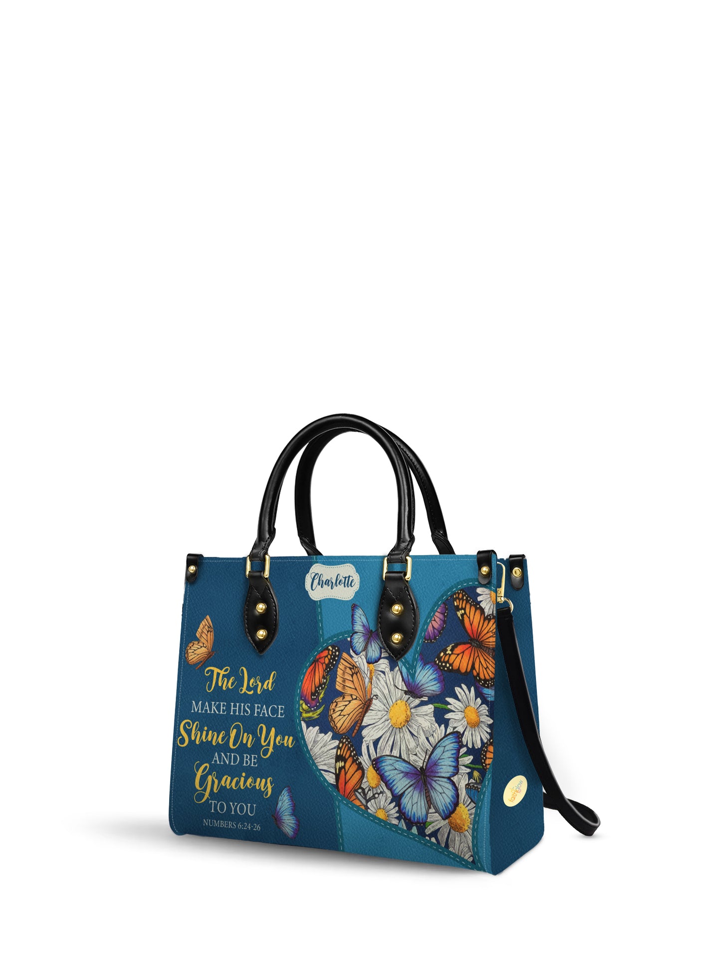 The Lord Make His Face Shine On You Christian Leather Church Bag